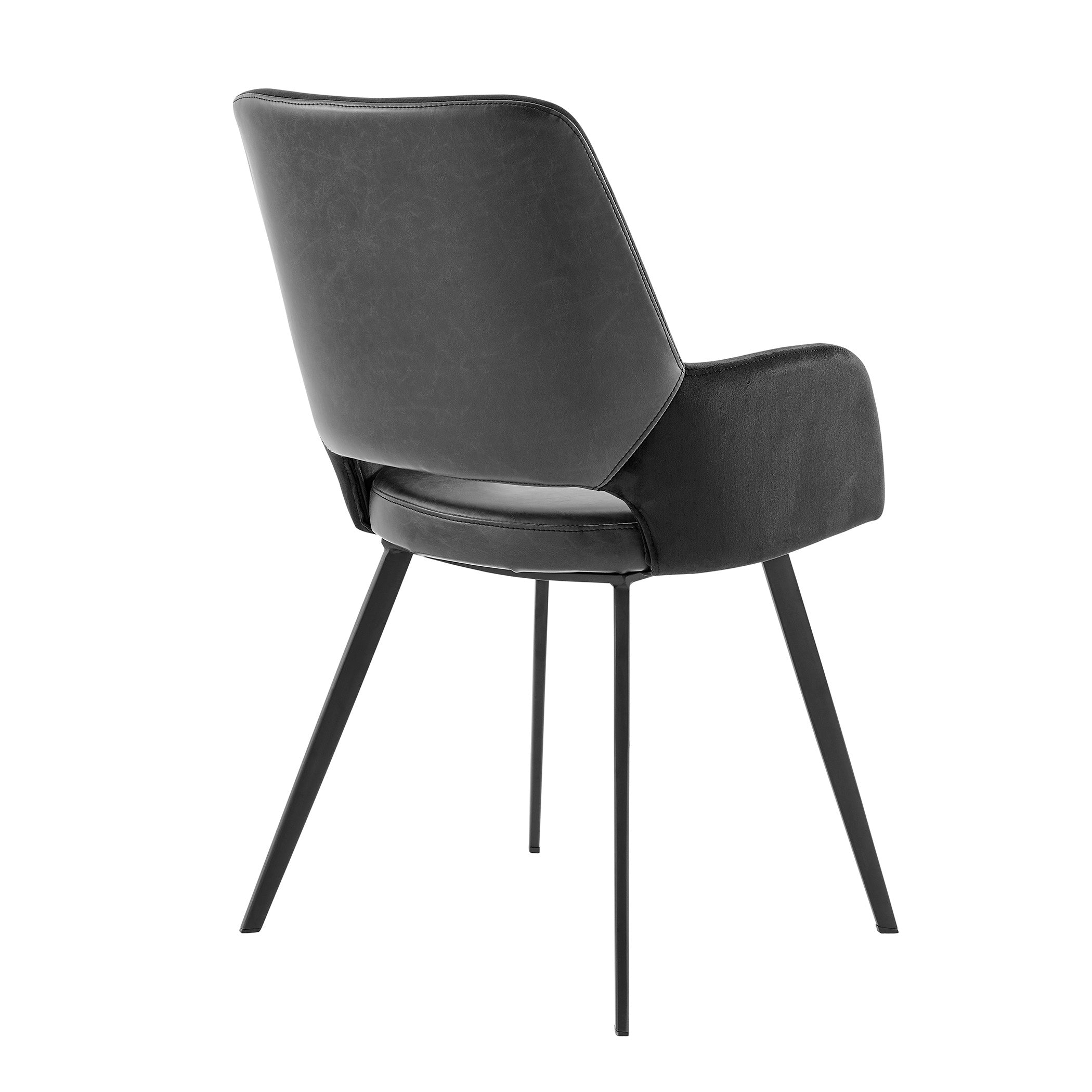 Eurostyle Modern Desi Armchair - Fabric & Leather Upholstered Living Room Chair for Home & Office Comfort