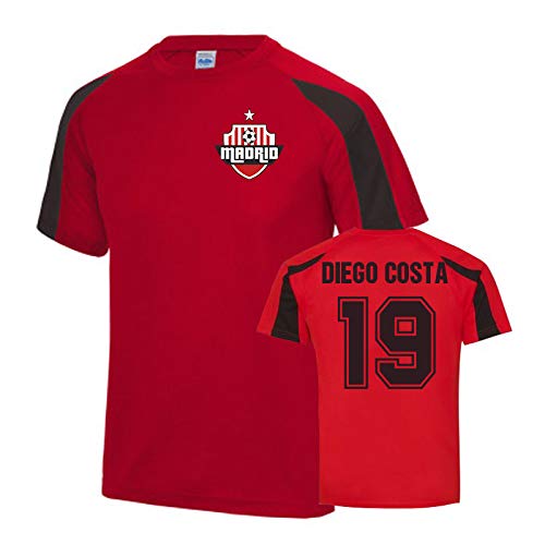 Diego Costa Authentic Soccer Training Jersey - Red - High-Performance Breathable Fabric for Men's Sports & Fitness Workouts - Perfect for Soccer Practice, Gym Training, and Fan Apparel