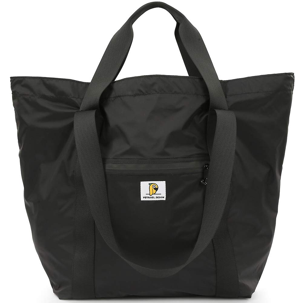 VanFn Foldable Duffle Bags for Travel & Gym - Lightweight Water-Resistant Weekender Bag for Men & Women - Perfect for Sports, Outdoor Adventures & Weekend Getaways (Black, P.Travel Series)