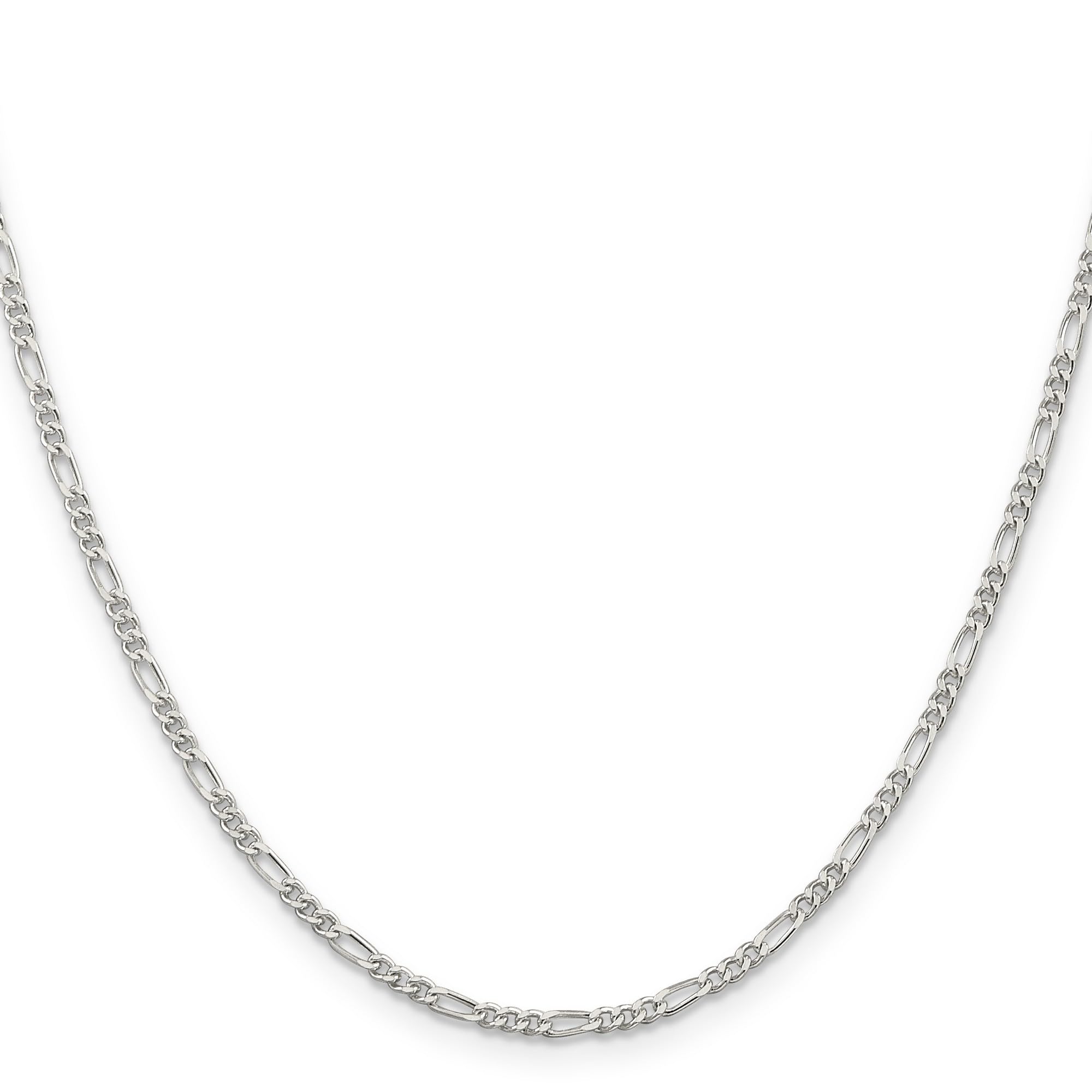 925 Sterling Silver Figaro Chain Necklace, Bracelet or Anklet - Durable Jewelry for Men & Women - Perfect for Gifts, Everyday Wear & Special Occasions