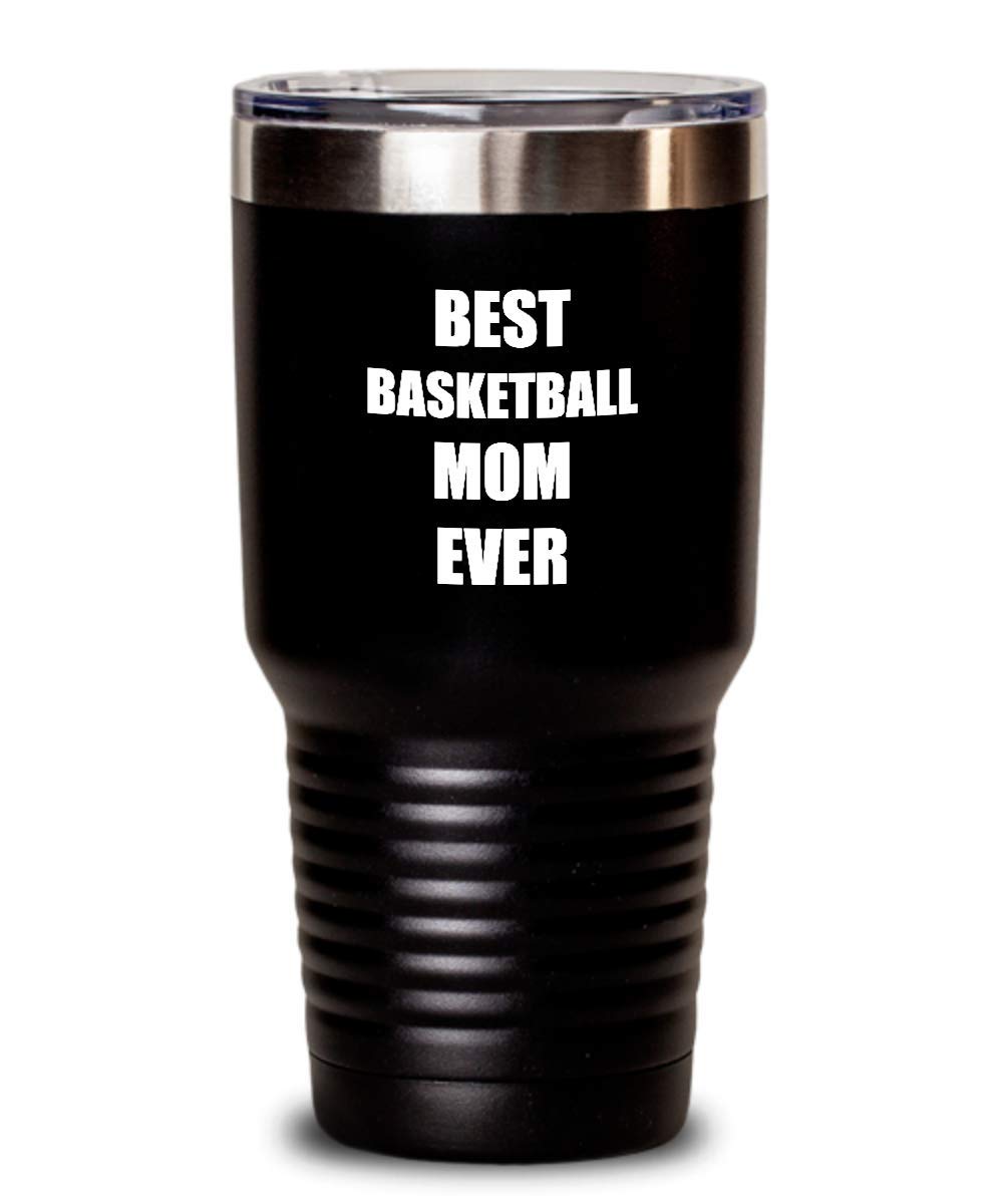 Funny Basketball Mom Tumbler - 30oz Insulated Coffee & Tea Cup with Lid - Great Novelty Gift for Sports Moms - Perfect for Games, Practices & Everyday Use
