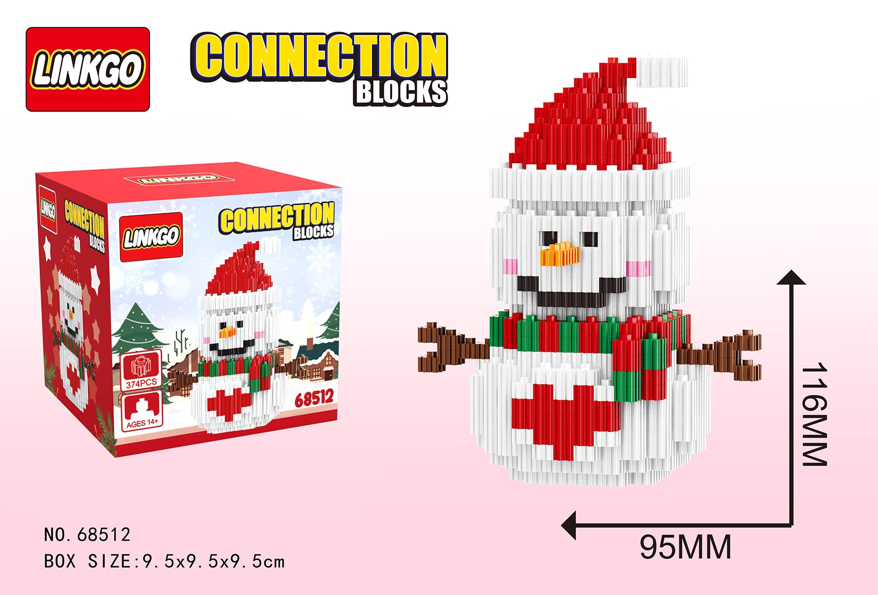 Christmas Snowman Building Blocks - Compatible with Lego Micro Blocks, Stacking Toys for Kids Ages 6-12 | Holiday & New Year Gift for Boys & Girls | Perfect for Christmas Decorations, Winter Playtime & STEM Learning Activities