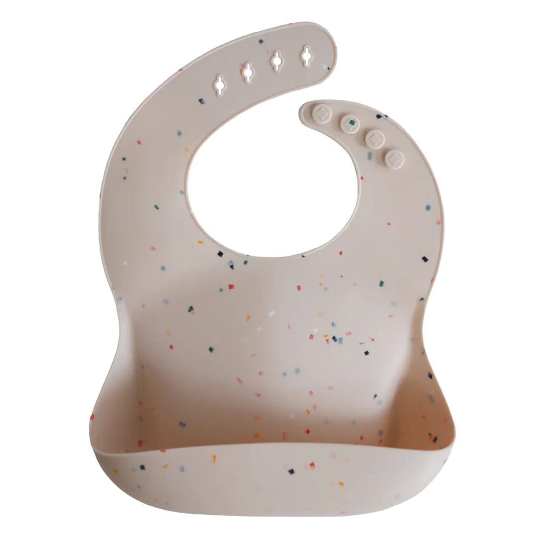 Mushie Silicone Baby Bib - Soft, Waterproof & Easy Clean Feeding Bib for Infants & Toddlers - Perfect for Mealtime, Snacks & Messy Play