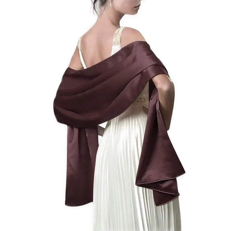 19 Colors Elegant Long Formal Wedding Shawl for Women - Soft Evening Bridal Wrap Scarf - Perfect for Weddings, Parties & Special Occasions
