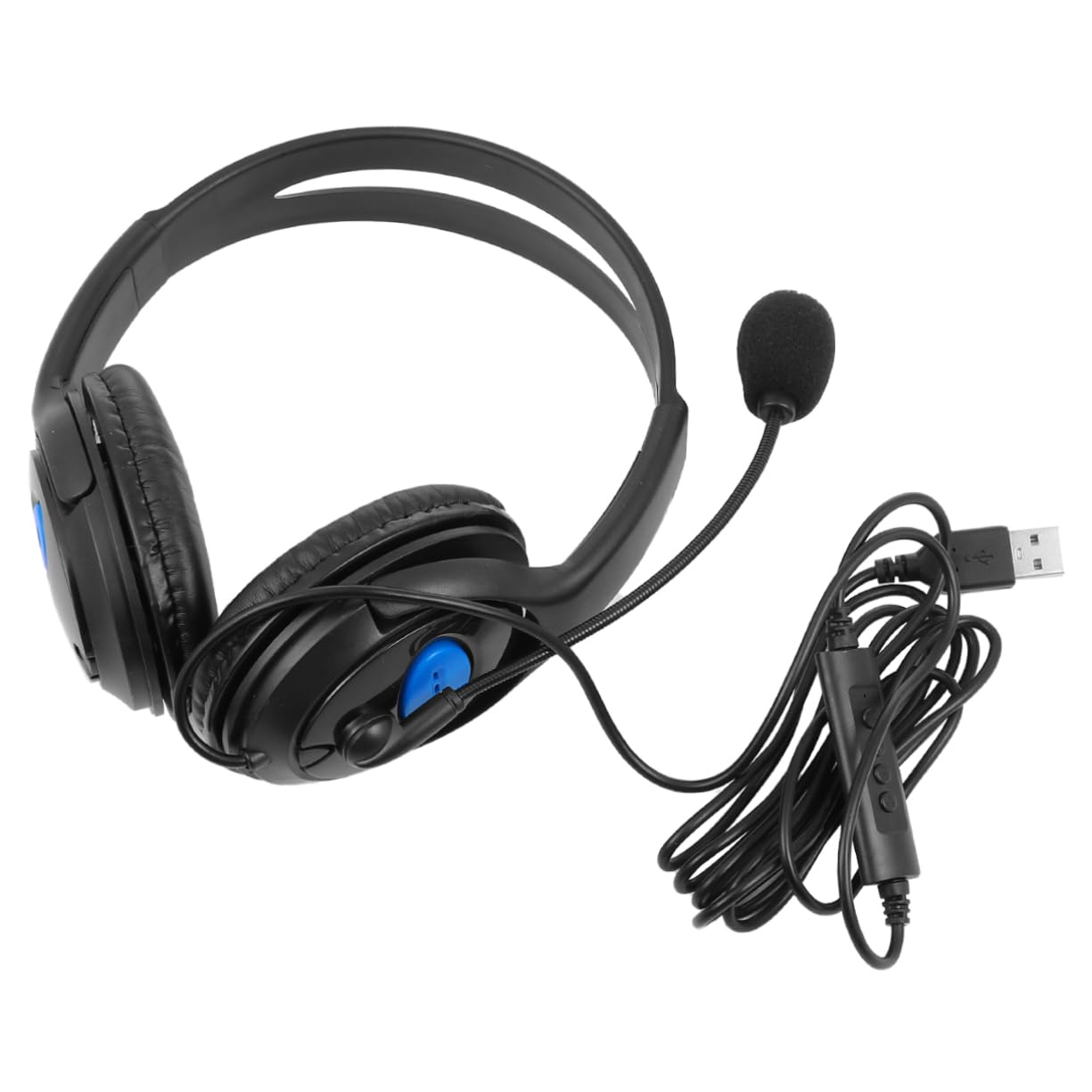 KITANDOVE USB Gaming Headset with Noise Cancelling Mic - Lightweight Plastic Earpiece Computer Headphones for PC, Laptop, Office & Online Classes (Perfect for Gaming, Work & Remote Learning)