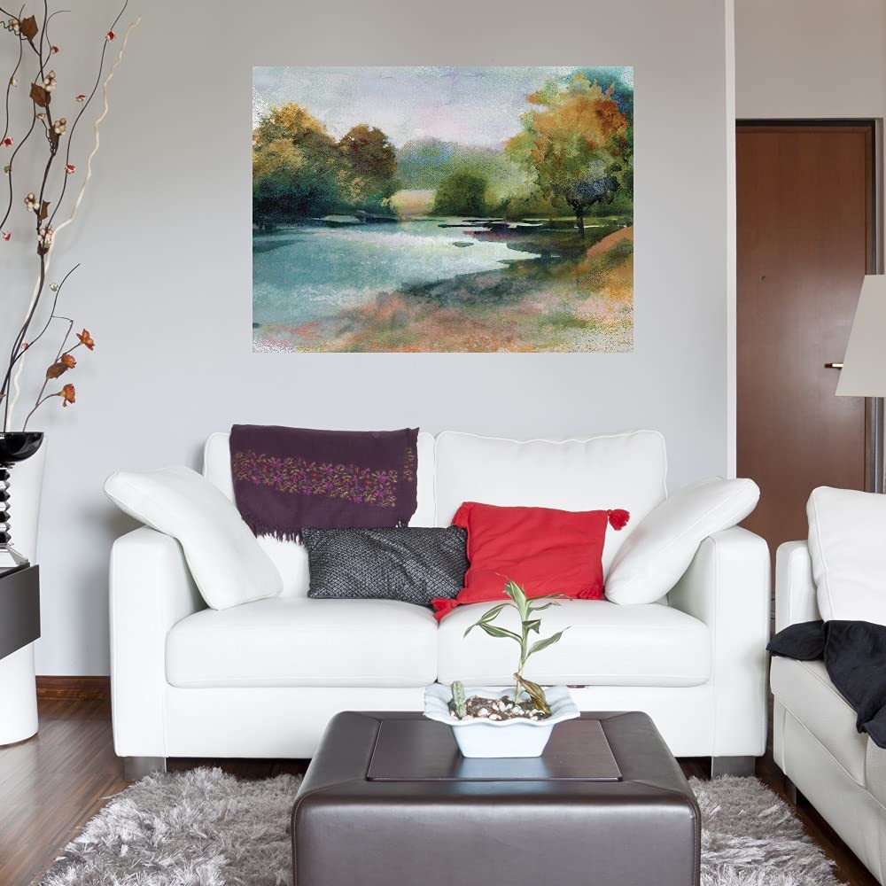 Tania Bello Fine Art Canvas Lacquer II Wall Decor - 46x35 Inch Ready to Hang Painting for Living Room, Bedroom, Office & More - Modern Home & Office Wall Art Decorations