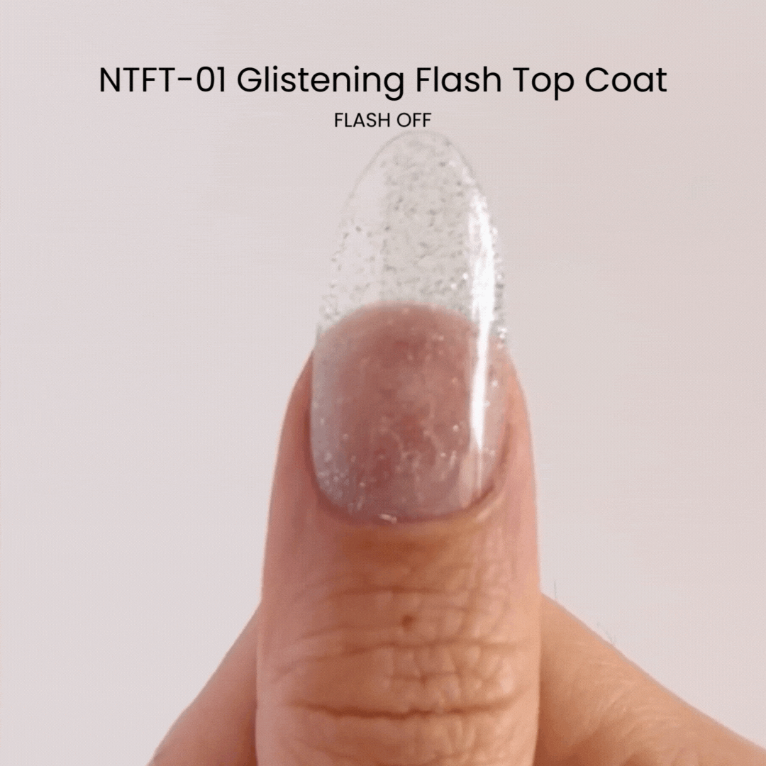 NTFT Glistening Flash Top Coat Gel - High Shine Long-Lasting Nail Polish for Manicures & Pedicures - Perfect for Salon, Home Use & Special Occasions