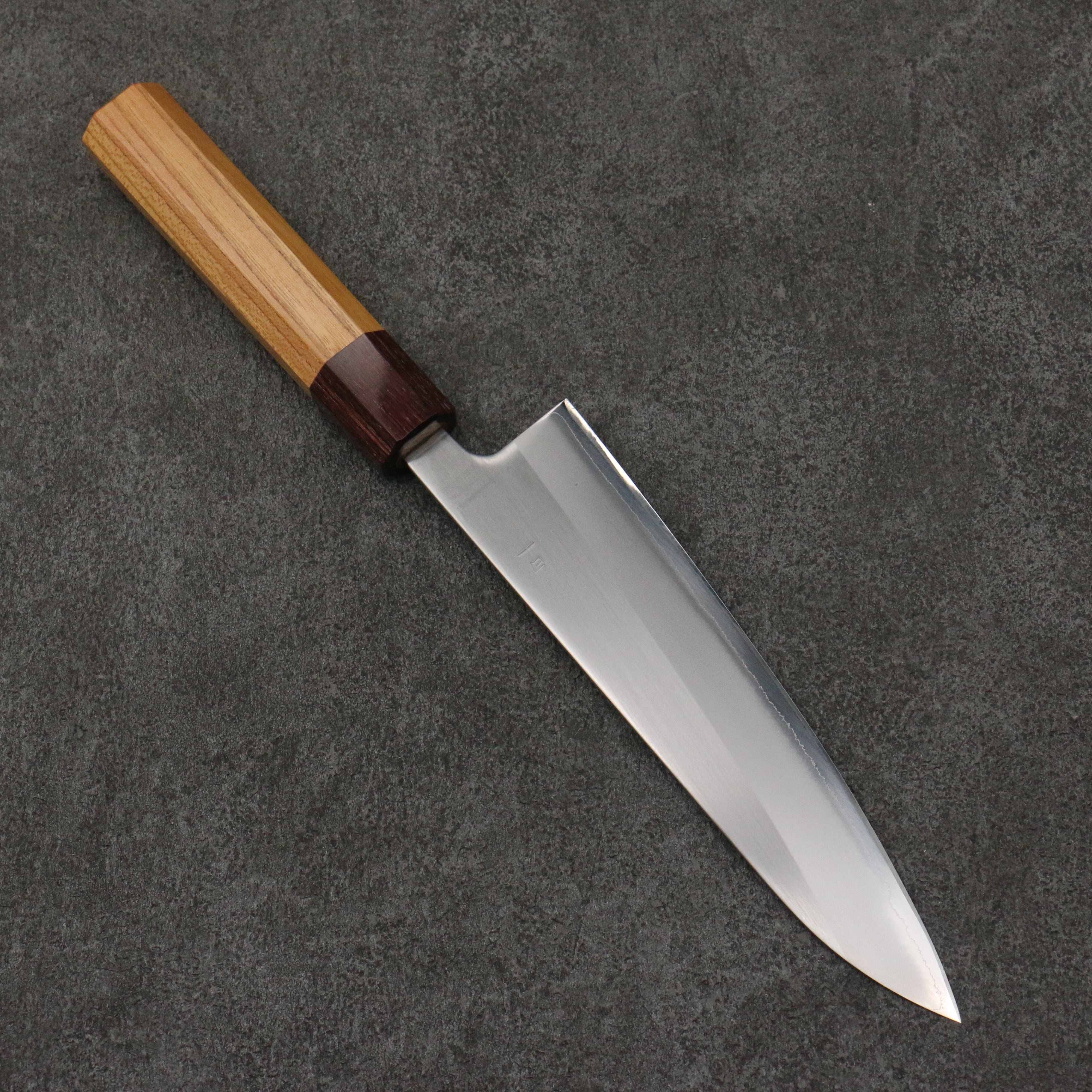Premium Oul White Steel No.1 Gyuto Japanese Chef Knife 180mm with Keyaki (Japanese Elm) Handle - Perfect for Sushi, Meat Cutting & Professional Kitchen Use