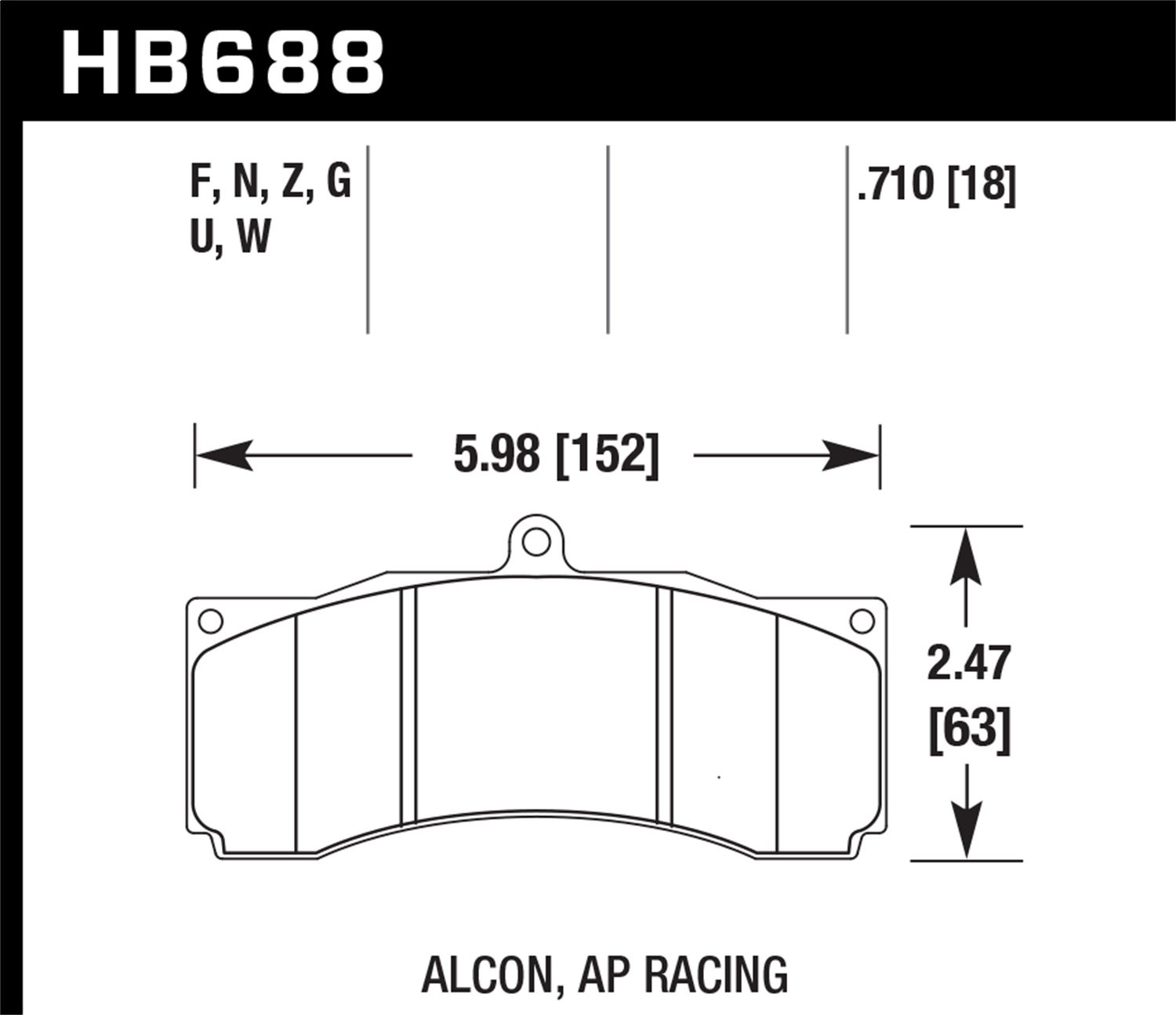 HB688Z.710 Ceramic Brake Pads for Cars - High Performance Low Noise Brake Pads Set - Perfect for Daily Driving, City Commuting & Highway Use