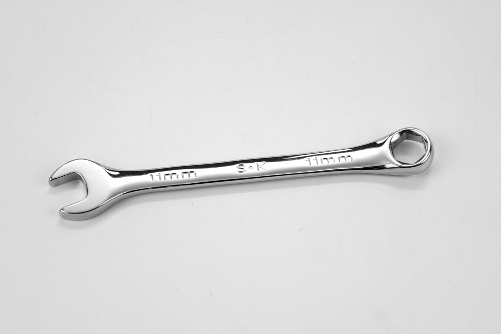 11mm 6-Point Metric Combination Chrome Wrench - Perfect for Automotive Repairs, Plumbing & DIY Projects