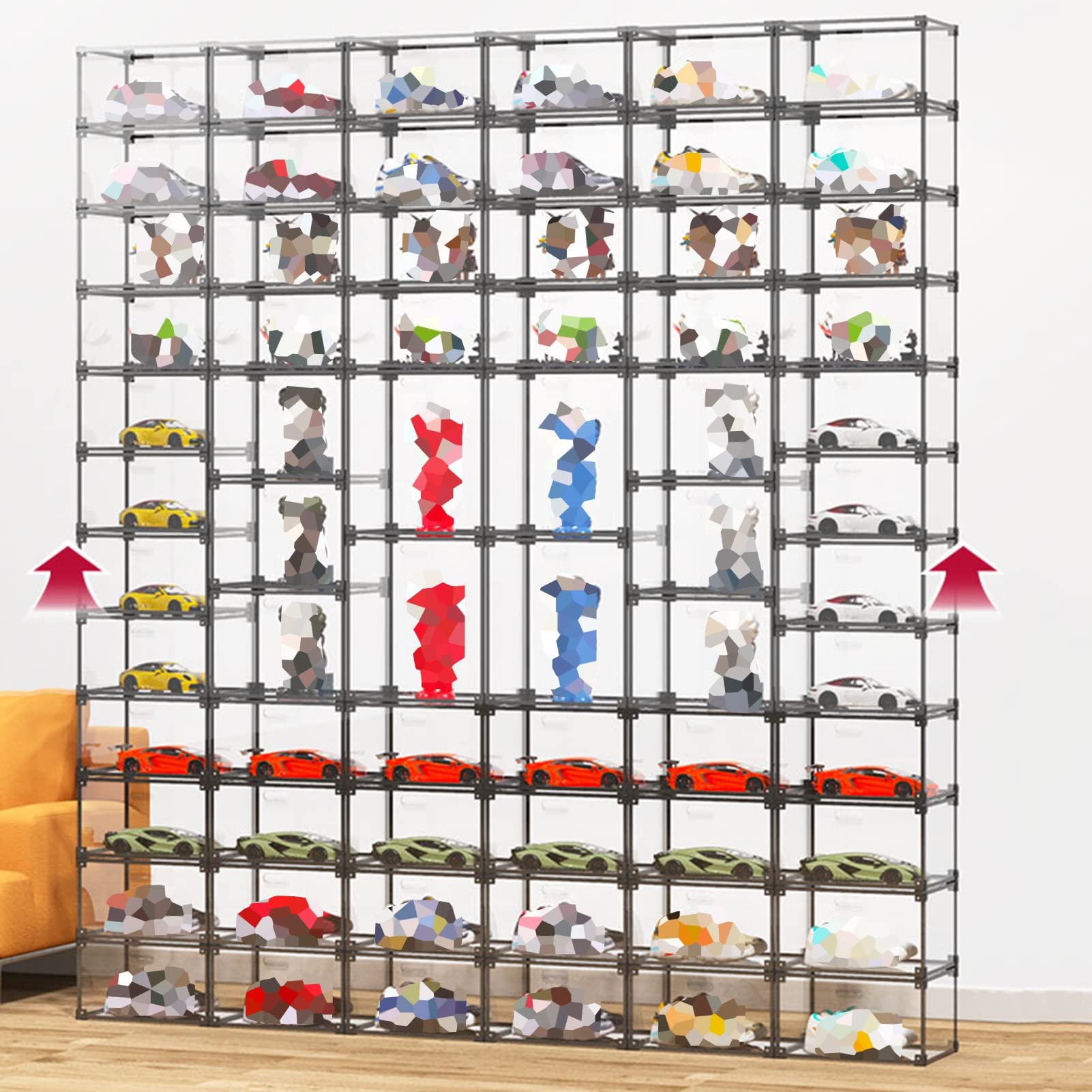 Clear Acrylic Display Case for Collectibles - Stackable Dustproof Protection Showcase for Figures, Toys & Models - Perfect for Countertop Display, Retail Stores, and Home Decor Organization