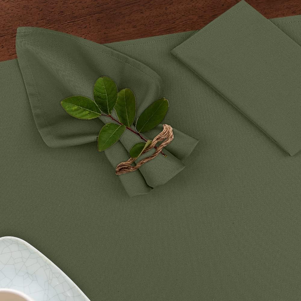 Ruvanti 18x18 Inch Cotton Blend Cloth Napkins Set of 4 - Soft, Durable & Absorbent Washable Dinner Napkins for Restaurant, Wedding, Party - Martini Olive Design - Perfect for Fine Dining, Holiday Gatherings & Upscale Events