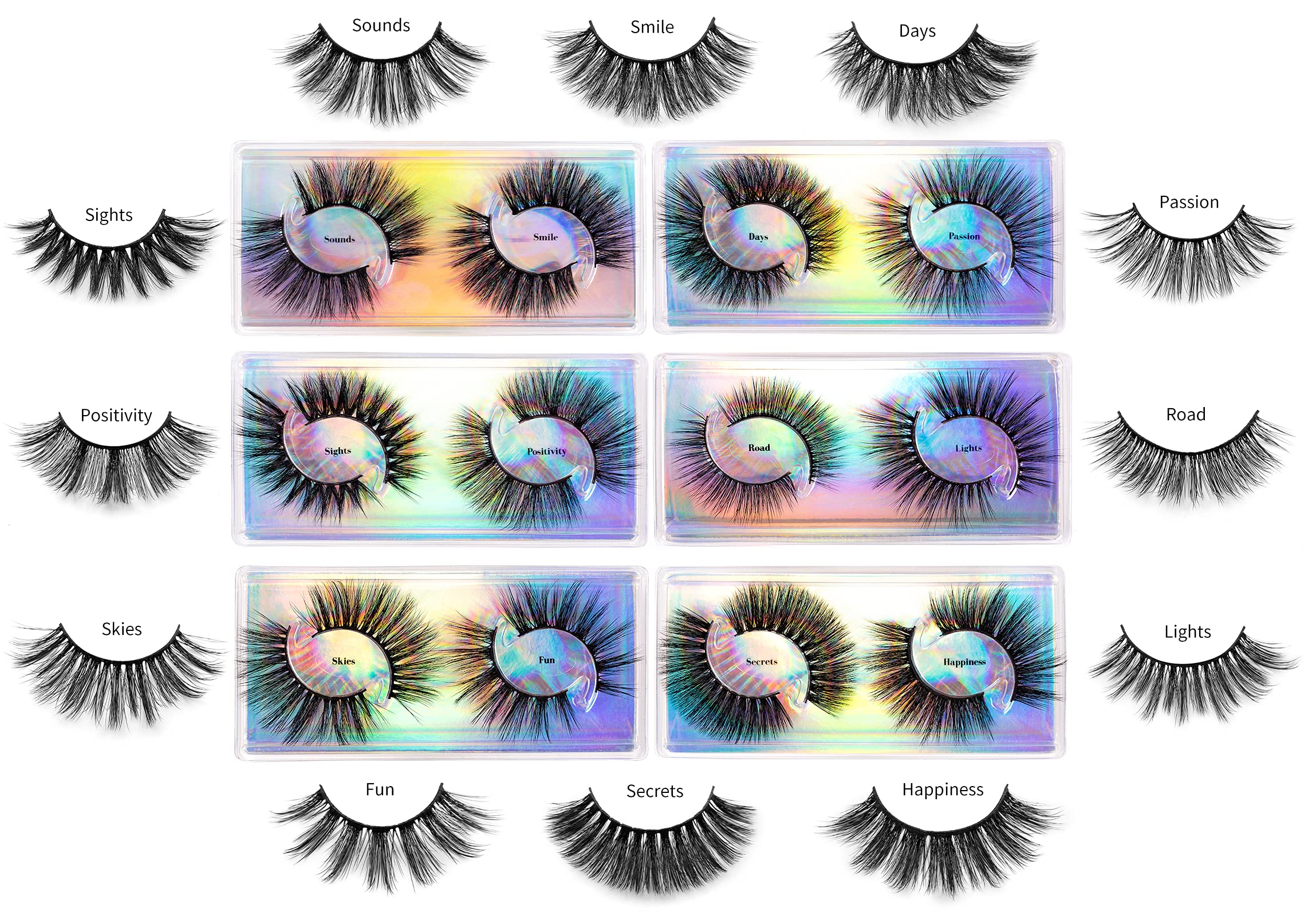 DYSILK 12 Pairs Mink False Eyelashes Set - 12 Styles Mixed D Curl Wispy Lashes for Natural Fluffy Look | Eyelash Clusters Extensions | Perfect for Daily Wear, Parties, Weddings & Special Occasions