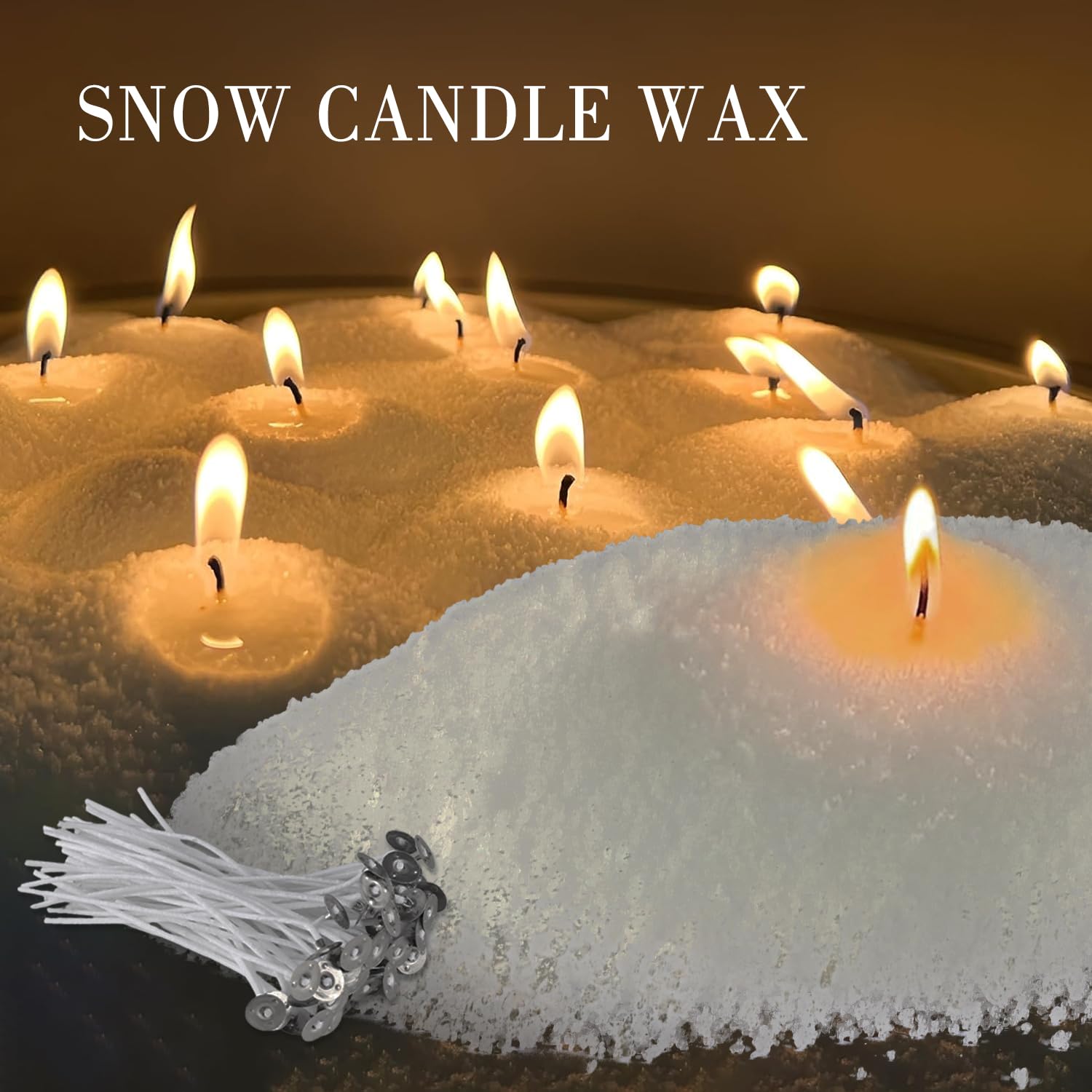 ECLHTLNY 10LB DIY Pearl Snow Candle Making Powder for Soy Wax Candles - Natural High-Quality Candle Supplies with Long Burn Time - Perfect for Home Decor, Wedding Centerpieces & Relaxation