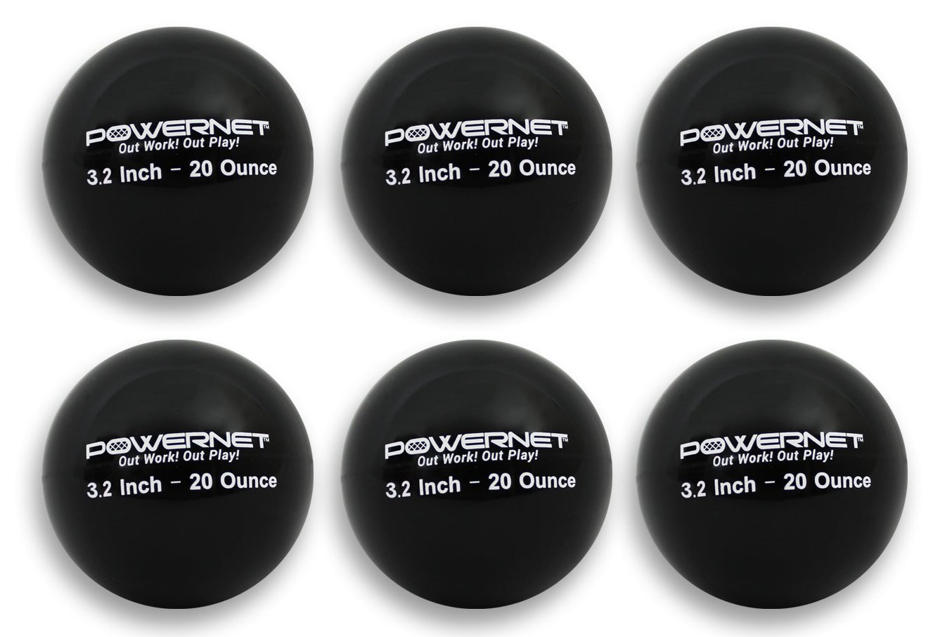 PowerNet Weighted Training Balls 3.2 Softball Size - 6 Pack for Strength Training, Softball Practice & CrossFit Workouts | Perfect for Athletes, Coaches & Fitness Enthusiasts