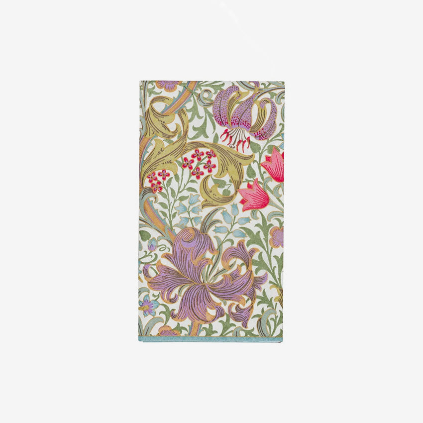 Caspari Golden Lily Ivory Napkins - Premium Linen Dinner Napkins for Formal Dining, Wedding, and Special Occasions