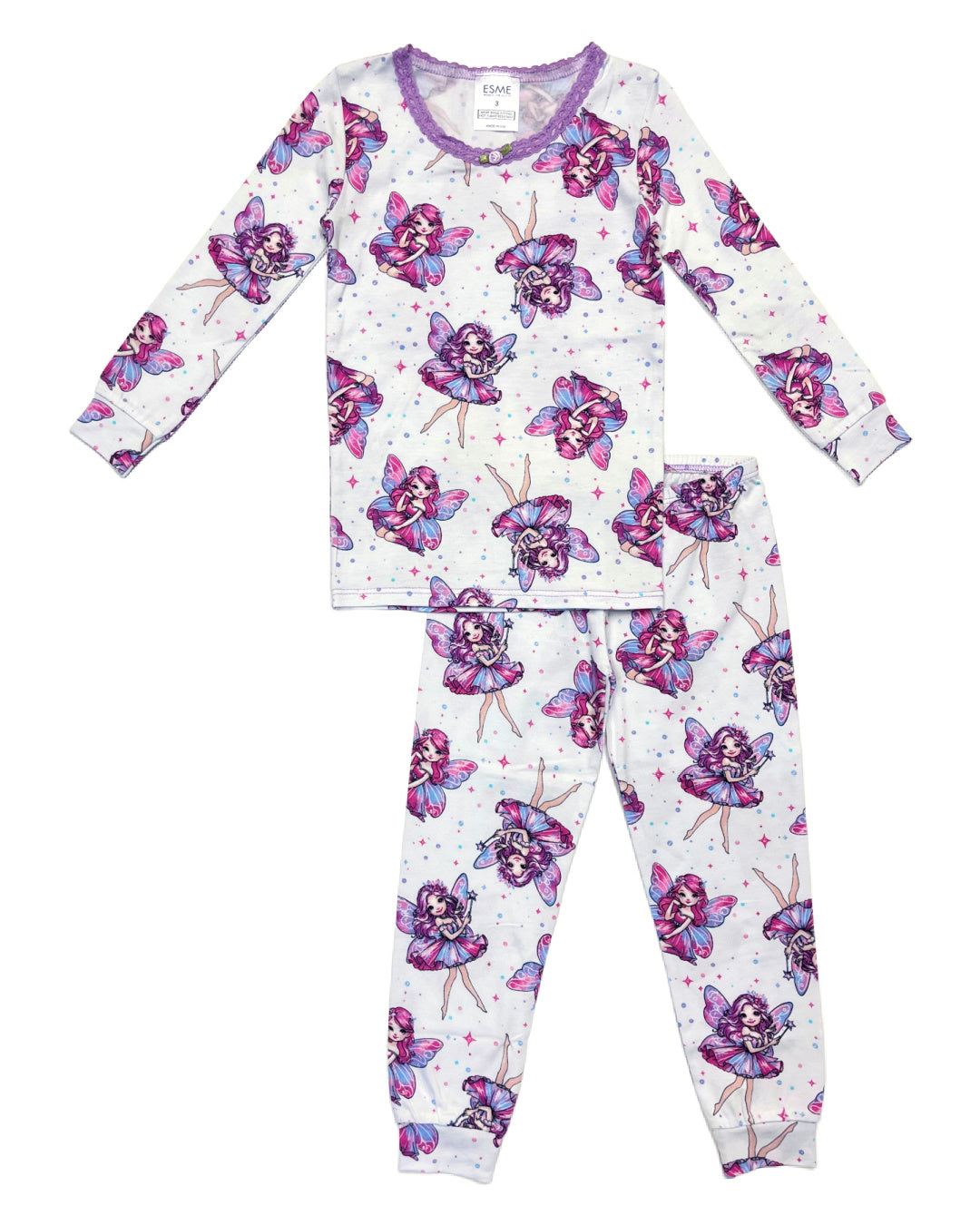 Esme Fairies Long Sleeve Top & Pants Set - Cute Fairy Costume for Girls | Perfect for Halloween, Dress-Up Parties & Fantasy Play