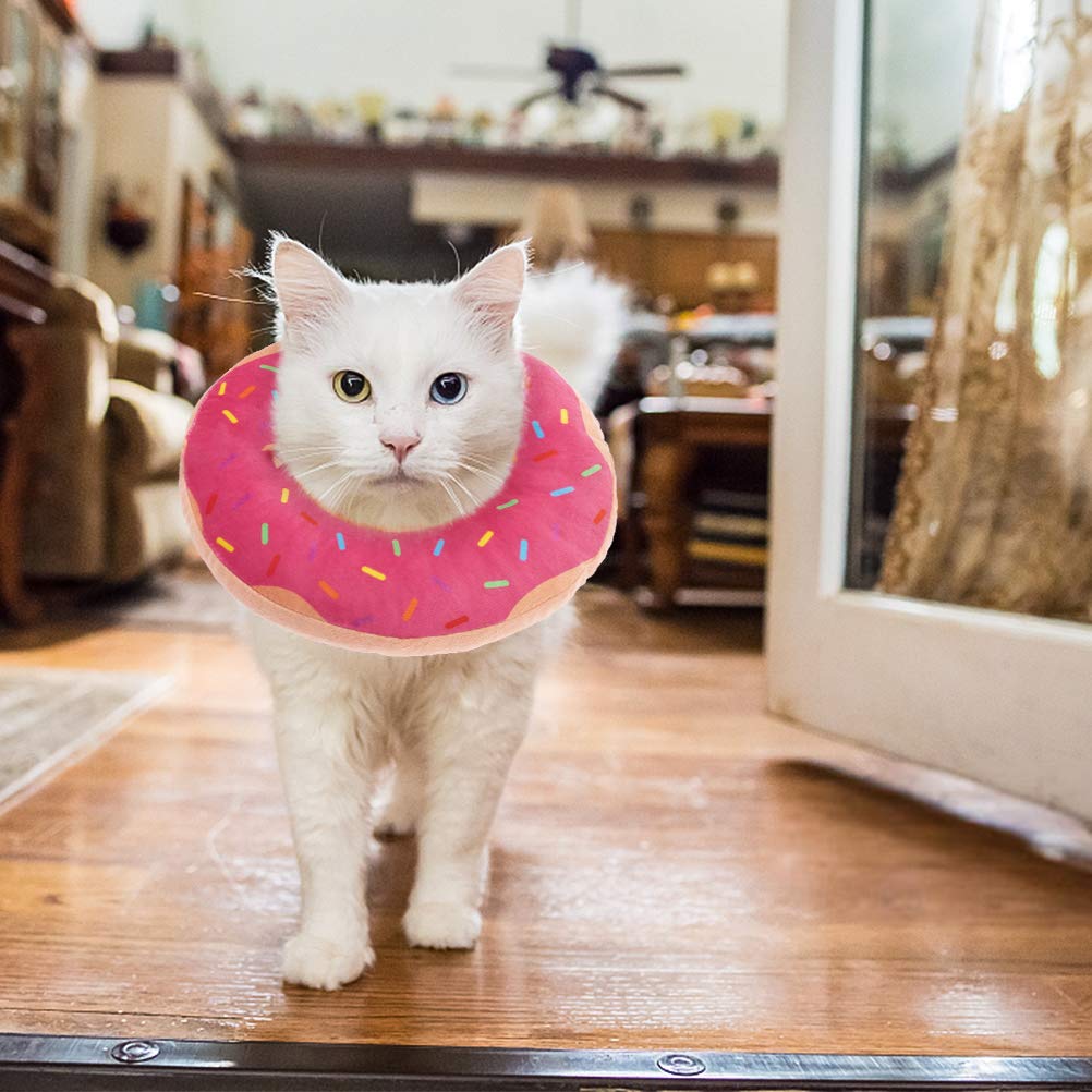 BINGPET Soft Adjustable Donut Recovery Collar for Cats & Small Dogs - Post-Surgery Protective E-Collar, Comfortable Pet Neck Cone for Kittens & Puppies | Perfect for Wound Healing, Spay/Neuter Recovery & Preventing Licking/Biting