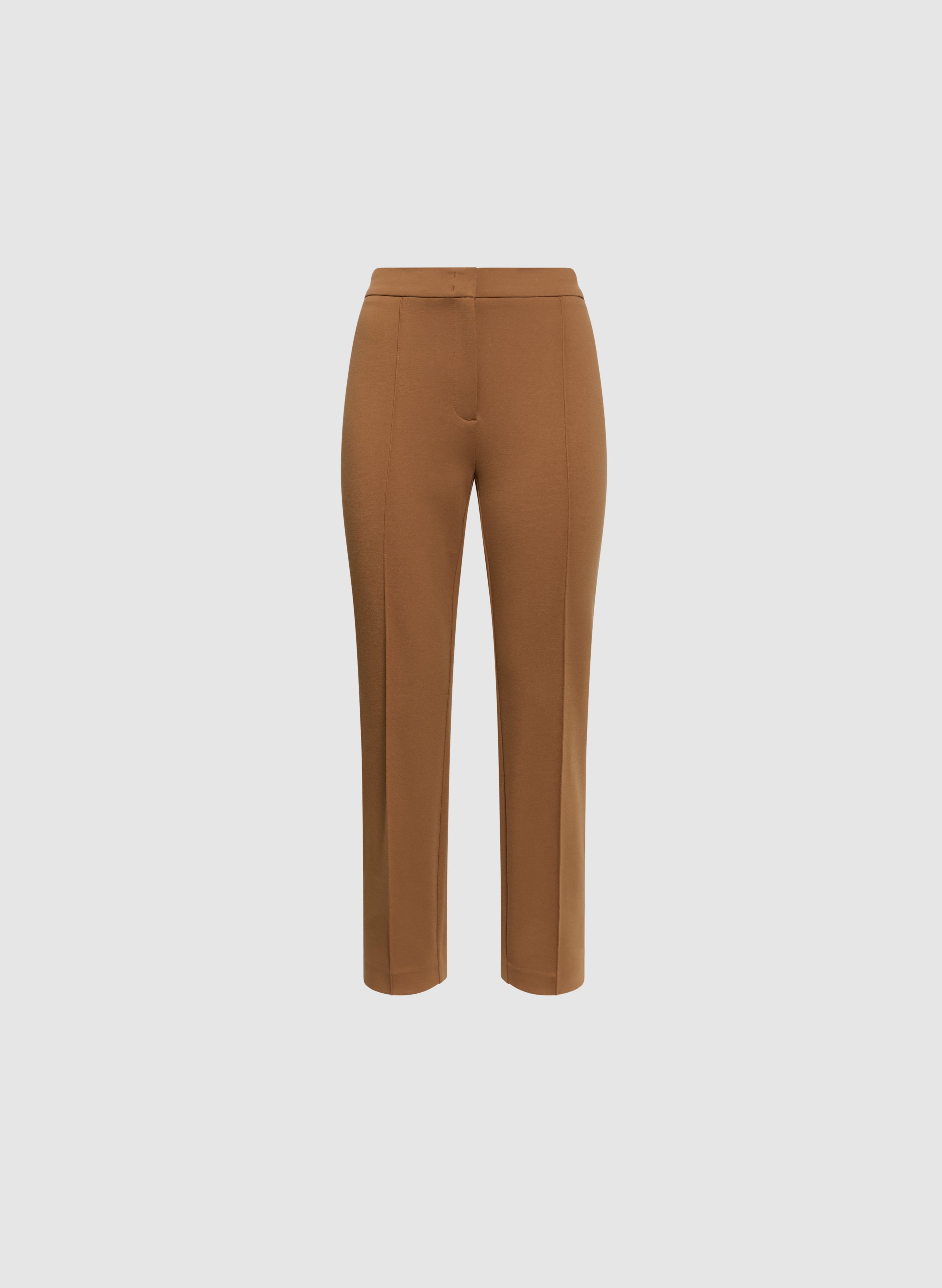 Emma Pintuck Detail Slim Leg Pants for Women - Comfortable Stretch Work Pants for Office, Business & Casual Wear