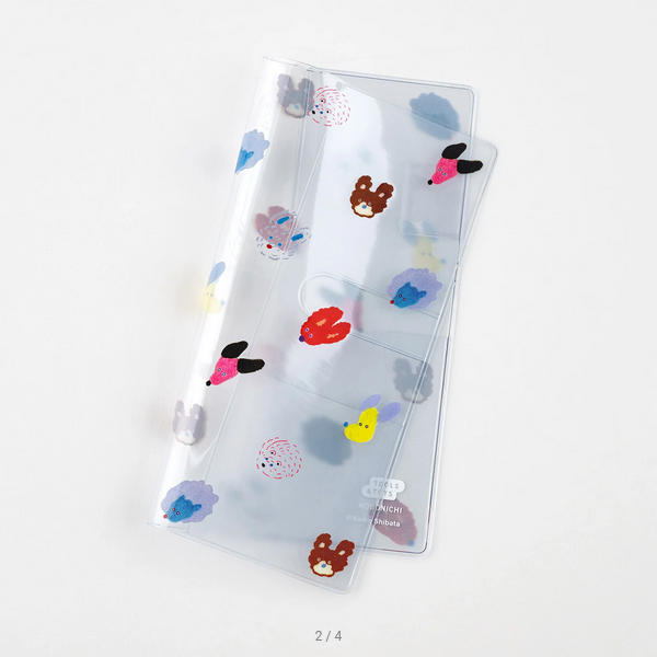 2025 Hobonichi Weeks Clear Cover - Keiko Shibata Design with Fluttering Dog Ears | Durable Planner Protector for Daily Use, Office & School Organization