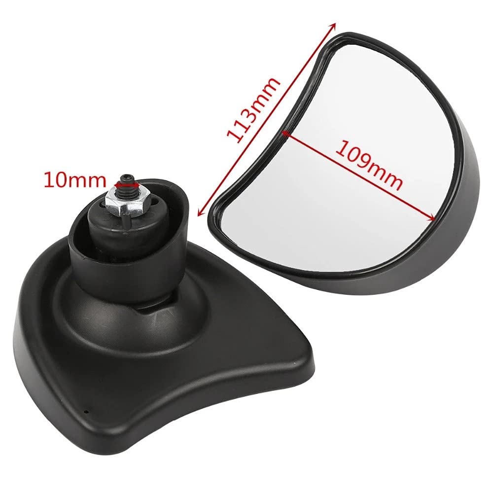 Harley Touring FLH Ultra Limited FLHTK Street Glide FLHX Electra Glide FLHT FLHTCU Rearview Fairing Side Mirrors (1996-2013) - Black - Durable Fairing Mount Rear View Mirrors for Enhanced Safety & Style on Long Rides