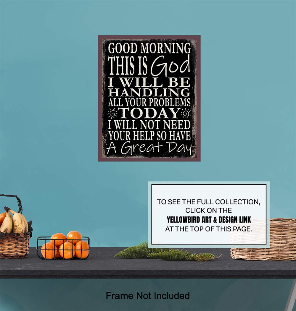 Religious Wall Art Decor - Inspirational Christian Picture for Home & Church - Catholic Gifts for Men & Women - Faith-Based Wall Decor - Funny Christian Art Print - Perfect for Living Room, Bedroom, Office & Church Decorations