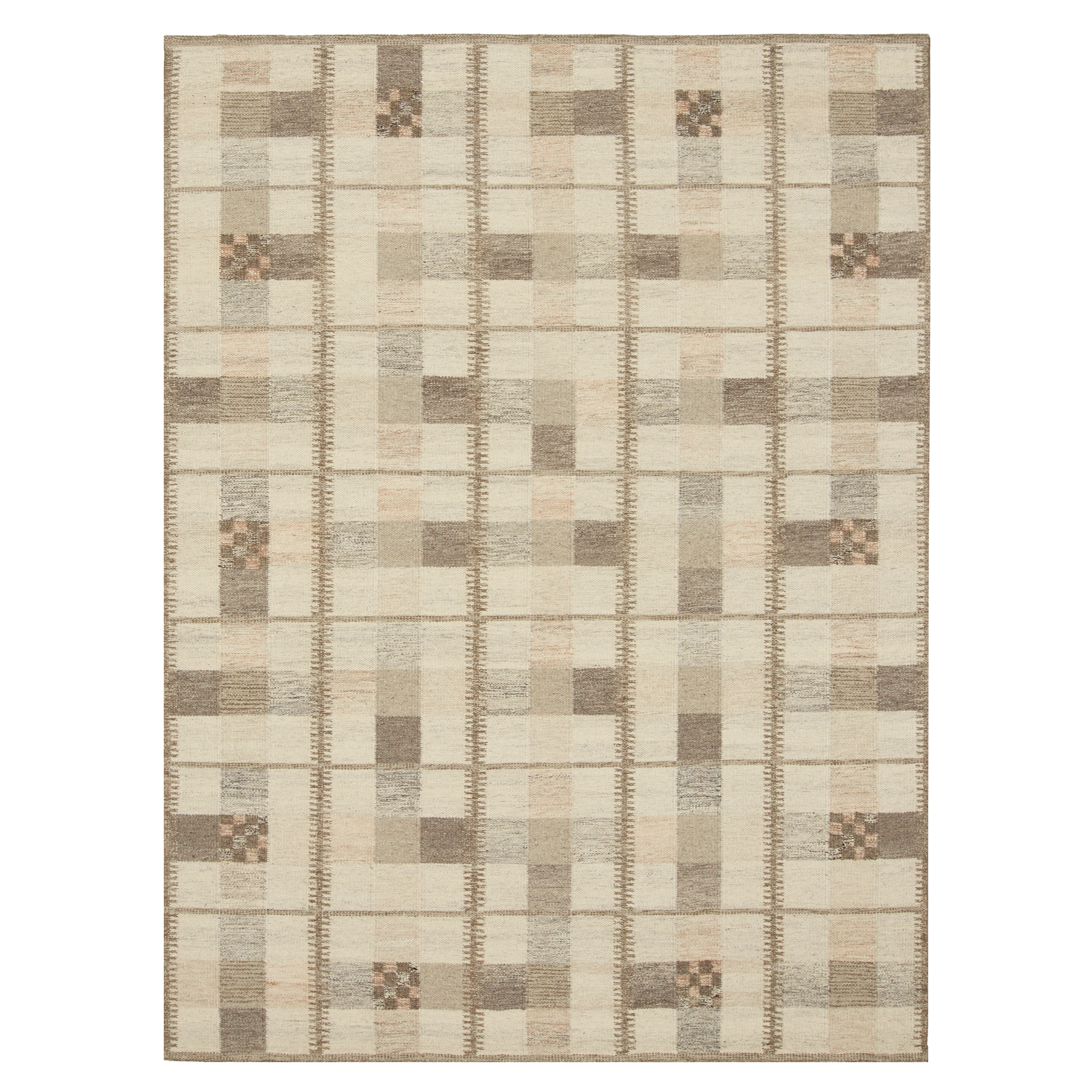 Lulea Ivory/Taupe Area Rug - Soft Plush Shag Carpet for Living Room, Bedroom, Nursery - Non-Slip Comfortable Floor Mat for Home Decor and Cozy Spaces
