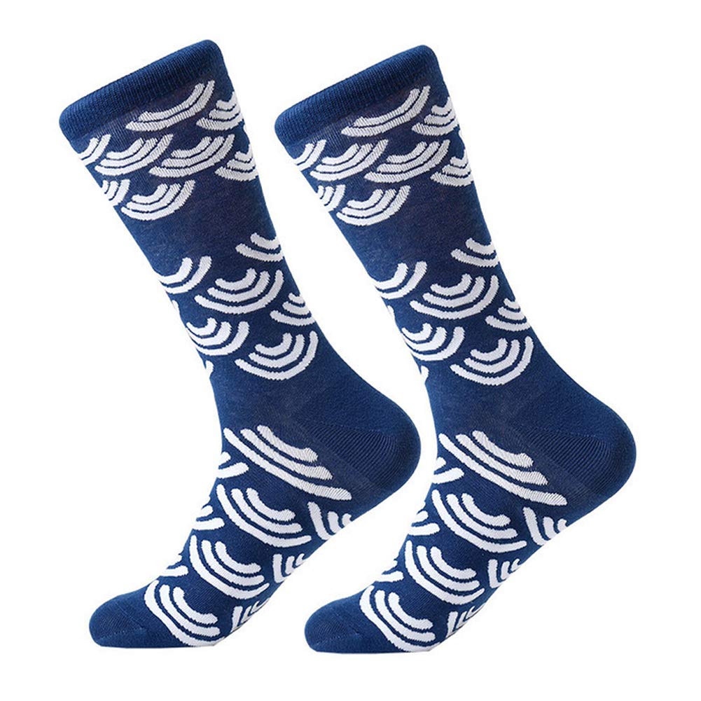 DRASEX Men's Dress Socks - Colorful Cotton Crew Socks with Fun Patterns for Business & Casual Wear | Perfect for Office, Parties & Everyday Comfort