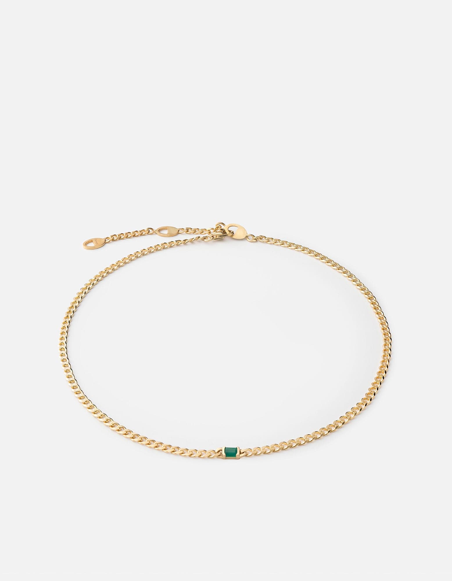 Lyra Emerald Choker Necklace - 14K Gold Vermeil Jewelry for Women - Elegant Layering Piece for Weddings & Evening Events