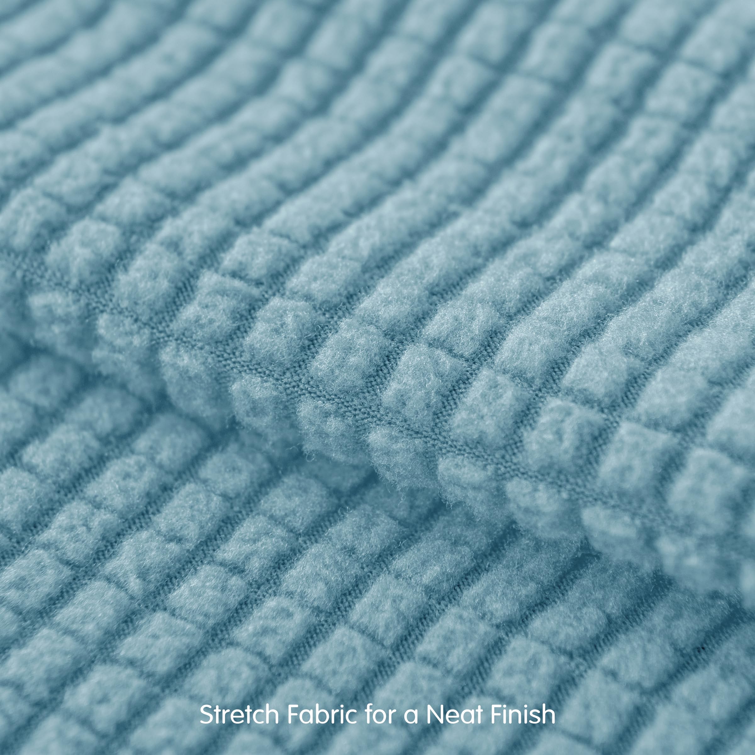 SUBRTEX Stretchable Couch Slipcover - Durable Spandex Elastic Sofa Cover for RV, Loveseat & Settee - Furniture Protector & Replacement (Steel Blue, Small) - Perfect for Living Room, Home Theater & Guest House Decor