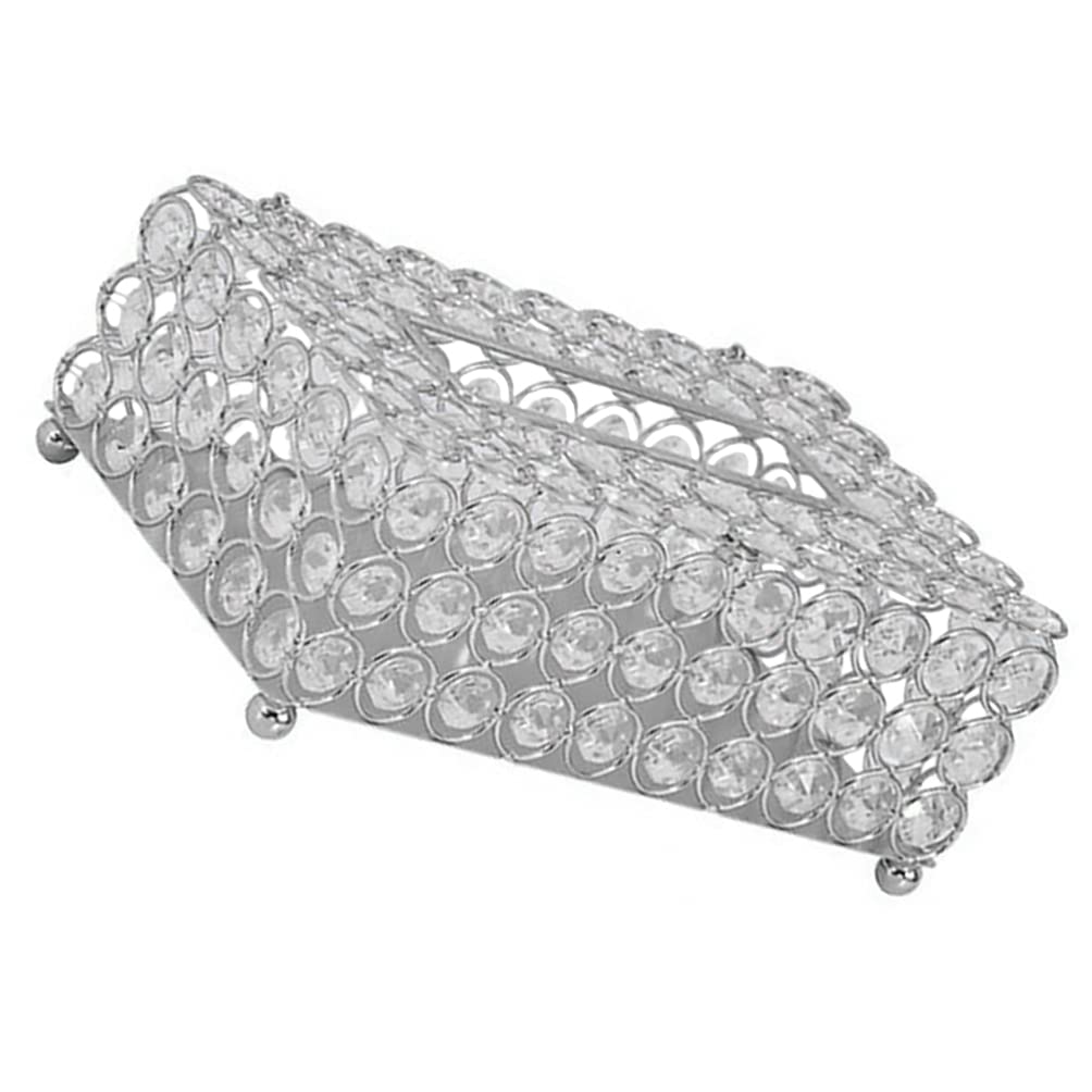 BESPORTBLE Crystal Tissue Box Cover - Elegant Rectangular Napkin Holder for Car, Kitchen, Bathroom & Dresser | Decorative Toilet Paper Box & Paper Towel Dispenser | Perfect for Home, Office & Auto Interior Decor