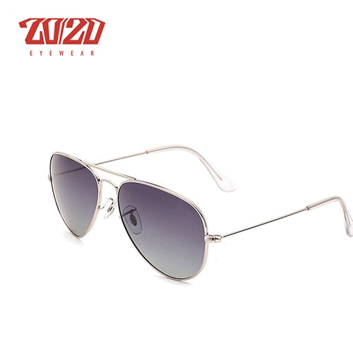 20/20 Unisex Full Rim Square Alloy Polarized Sunglasses 17019 - UV Protection for Driving, Outdoor Sports & Fashion Accessories