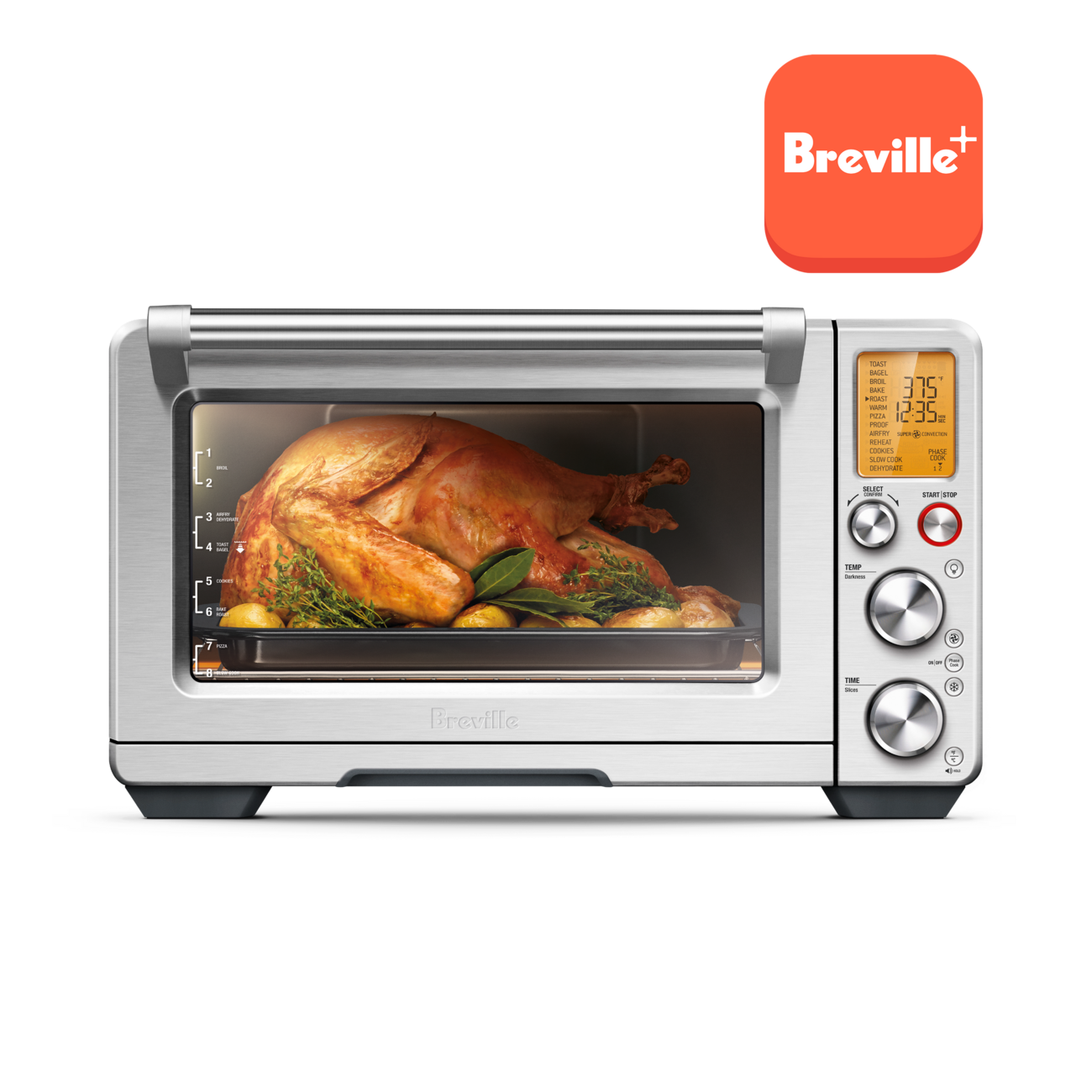 Breville Smart Oven Air Fryer Pro - Countertop Convection Toaster Oven with Air Frying, Baking & Broiling | Perfect for Small Kitchens, Dorms & RV Cooking