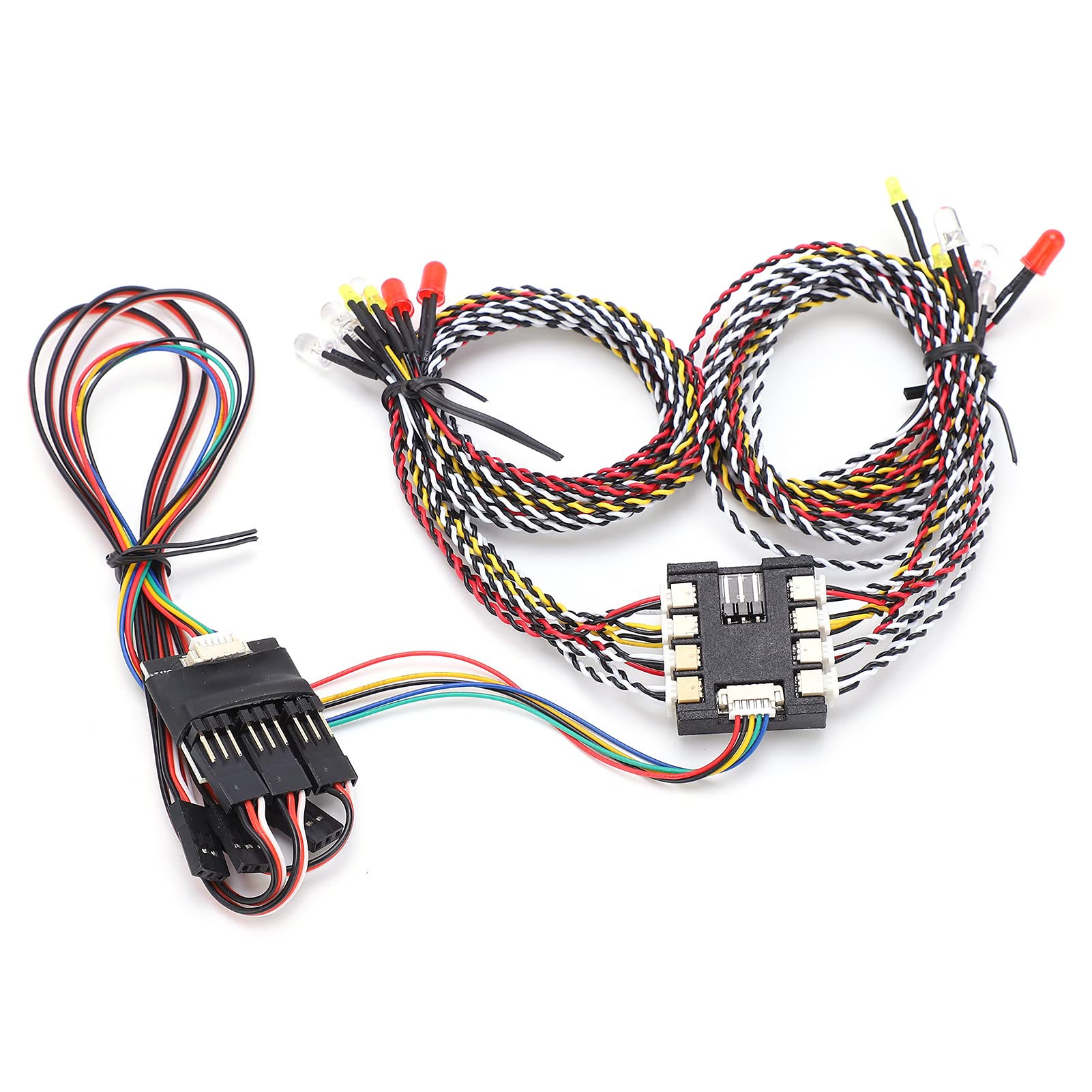 16 LED Light Kit for RC Crawler Cars - Front & Rear System Lamp Group - Perfect for Off-Roading, Night Racing & Scale Model Crawler Upgrades