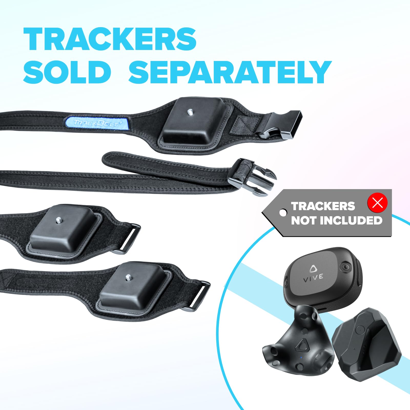 Vive Ultimate Tracker Belt - USB-C Charging Cable Included | Compatible with Vive Tracker 3.0/2.0 & Tundra Trackers | Adjustable Waist Strap for VR Motion Capture | Perfect for Full-Body Tracking in VRChat, Beat Saber & VR Fitness
