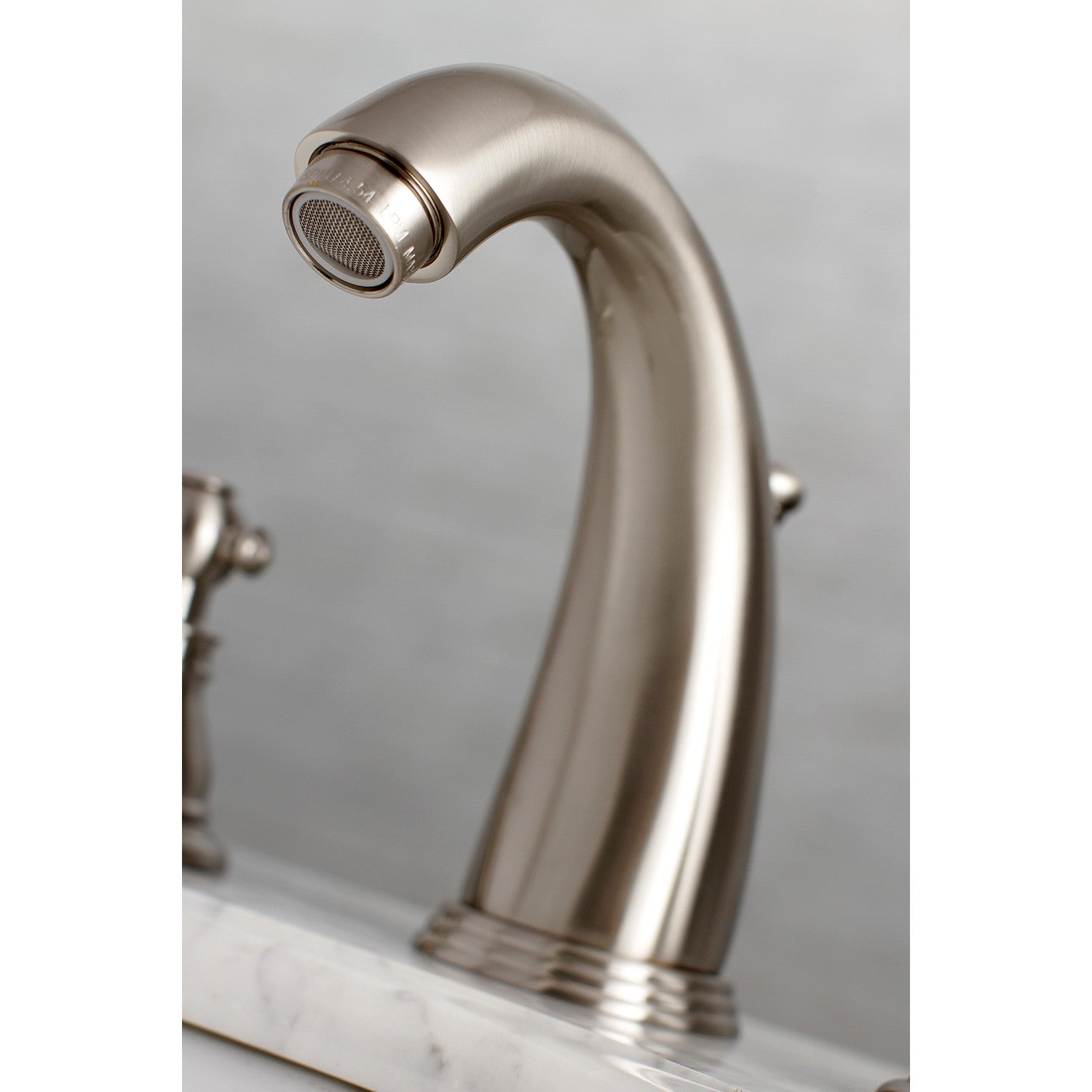 American Patriot KB988APL Brushed Nickel Widespread Bathroom Faucet - 3 Hole Deck Mount with Pop Up Drain - Perfect for Modern Bathroom Renovations & Luxury Home Upgrades