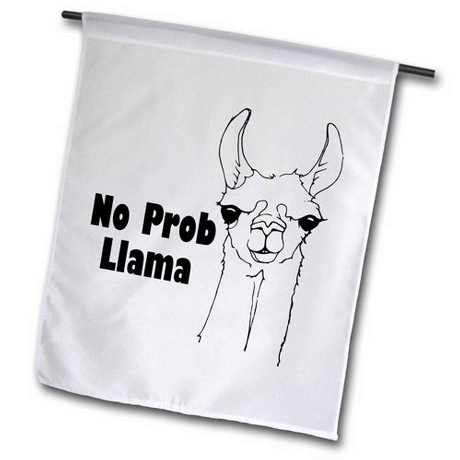 3dRose No Pro Llama USA Garden Flag - 12 x 18 Inch Outdoor Decorative Flag for Patio, Yard & Home Decor | Perfect for American Holidays, Seasonal Displays & Llama Lovers