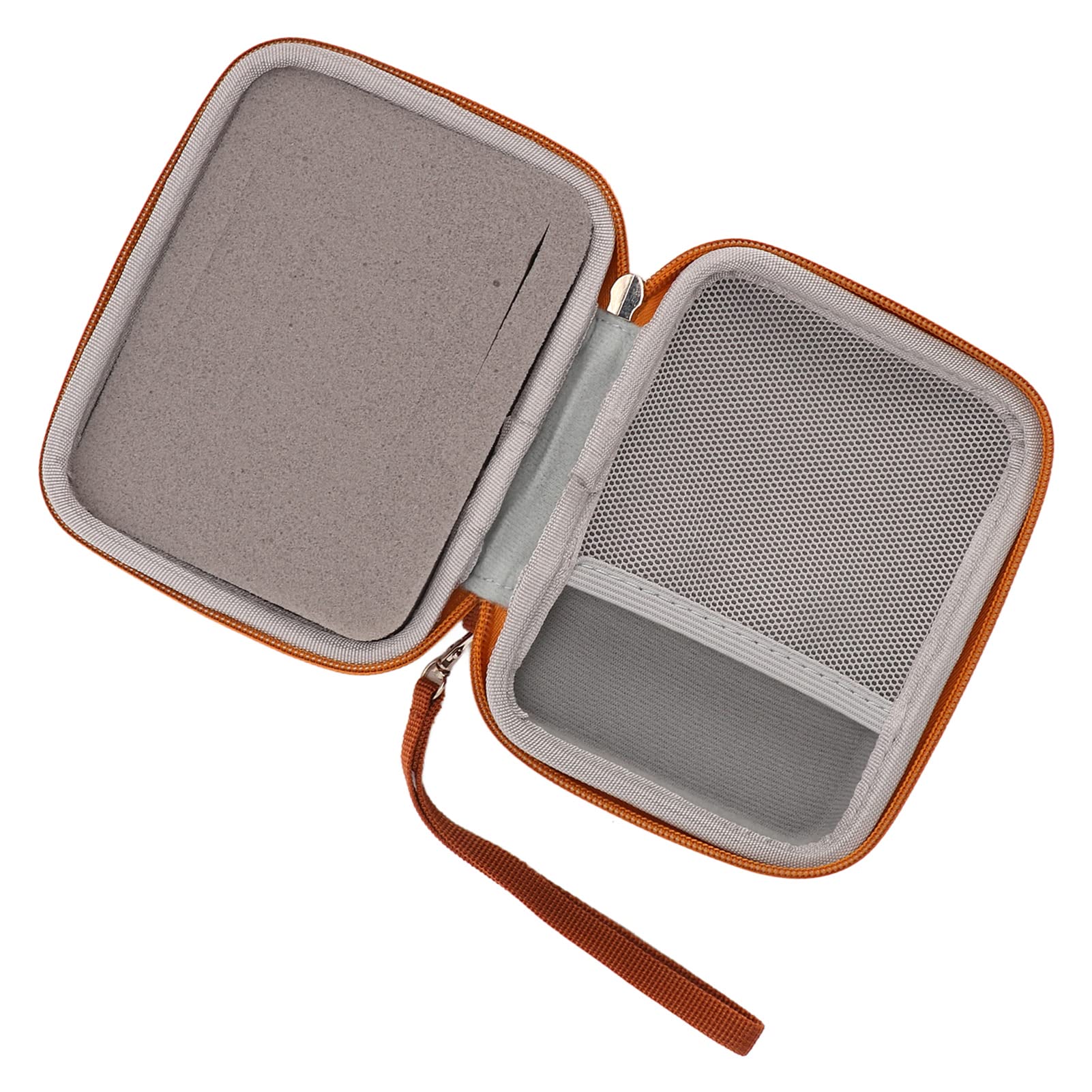 Eujgoov Guitar Pick Holder Case - EVA Guitar Pick Box with Capo, Strings & Shoulder Straps - Portable Accessory Kit Bag for Guitar Players (Brown) - Perfect for Travel, Practice & Live Performances