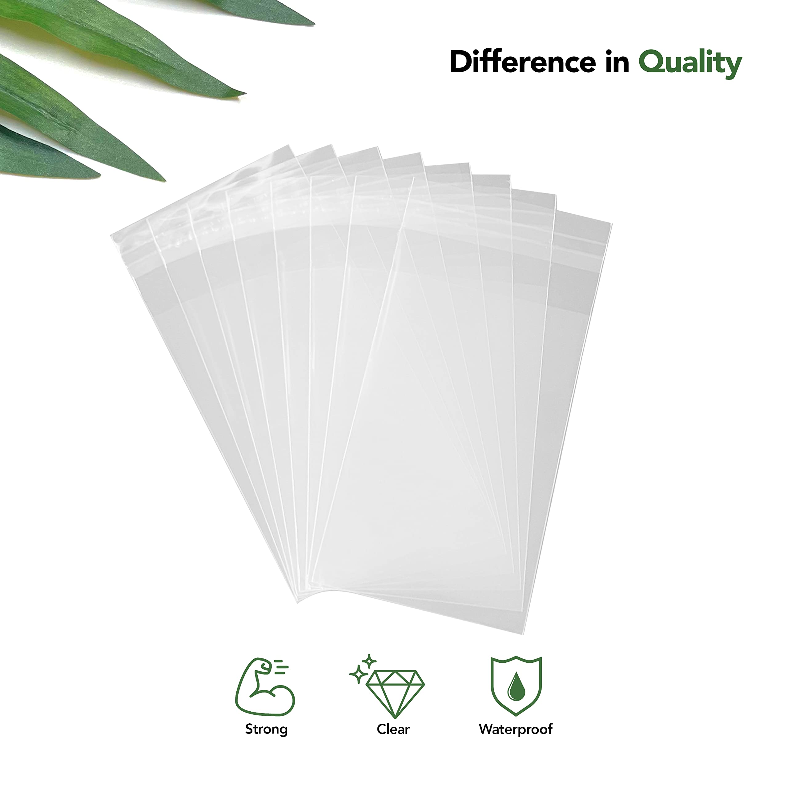 Self-Sealing Cellophane Bags 4x6 Inches (1000 Pack) - Clear Resealable Plastic Treat Bags for Cookies, Candy, Pastries & Bakery Packaging - Perfect for Party Favors, Wedding Treats & Gift Packaging