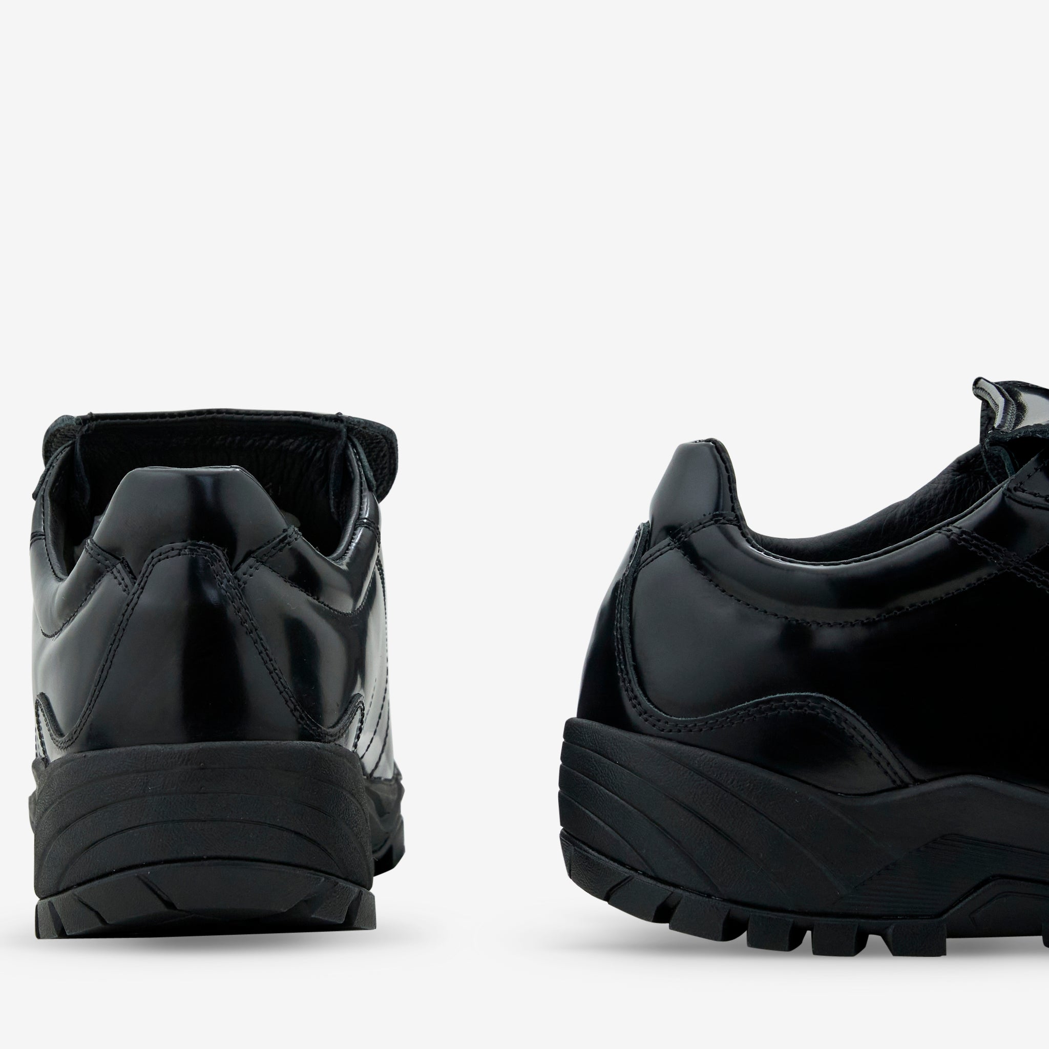 Diemme x Movida Calcio Black Patent Leather Sneakers - Men's Fashion Casual Shoes for Urban Streetwear & Night Out