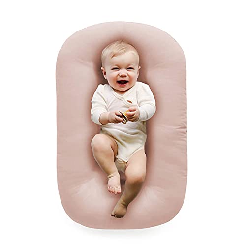 Loevin Baby Nest Lounger for Newborns 0-24 Months - Portable Infant Bed for Co-Sleeping, Safe & Comfortable Baby Bassinet for Boys & Girls (Pink) - Perfect for Nursery, Travel & Bedside Sleeping