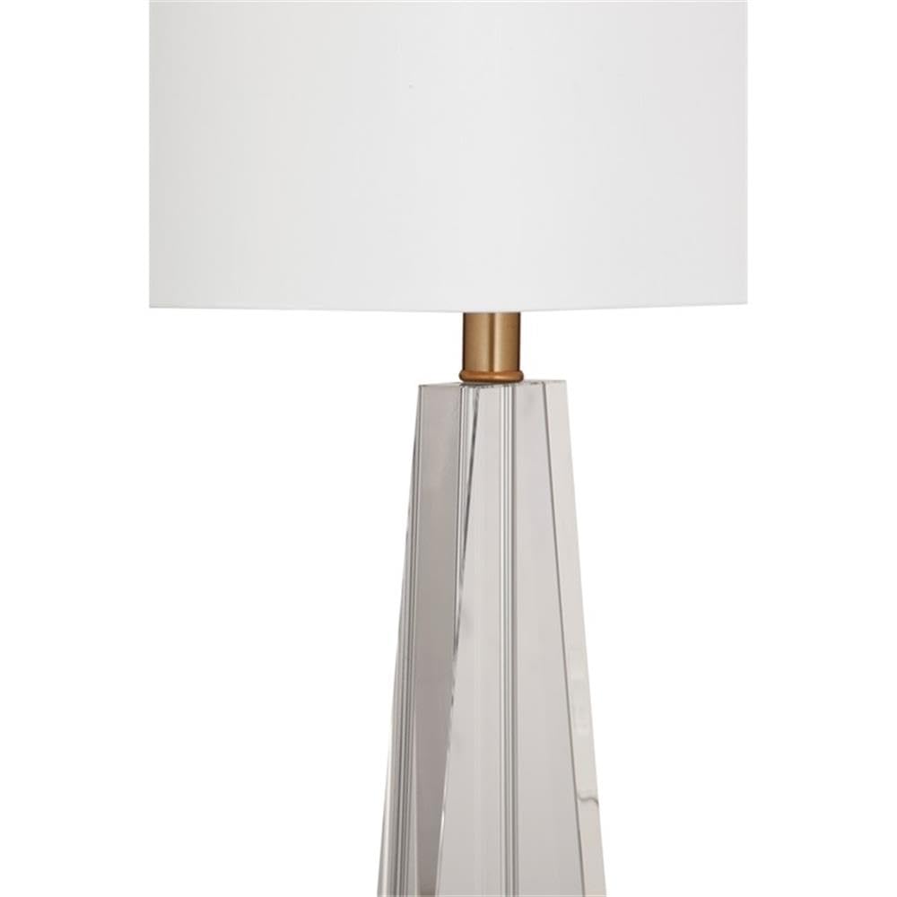 Bassett Mirror Company Elloise Clear Crystal Table Lamp - Elegant Home Decor for Living Room, Bedroom & Office Lighting