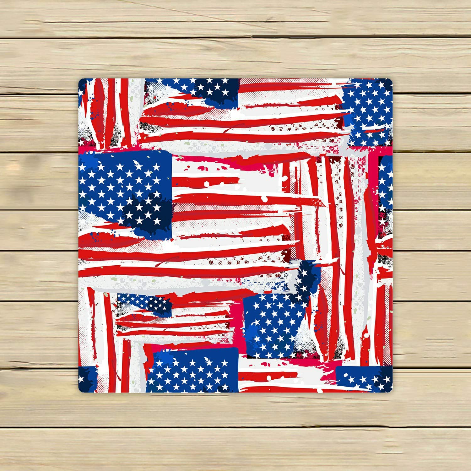 USA Flag Beach Towel - 13x13 Inch Quick Dry Bath & Shower Towel for Home, Pool, Travel | Patriotic Outdoor Accessory for Summer, Picnics, 4th of July