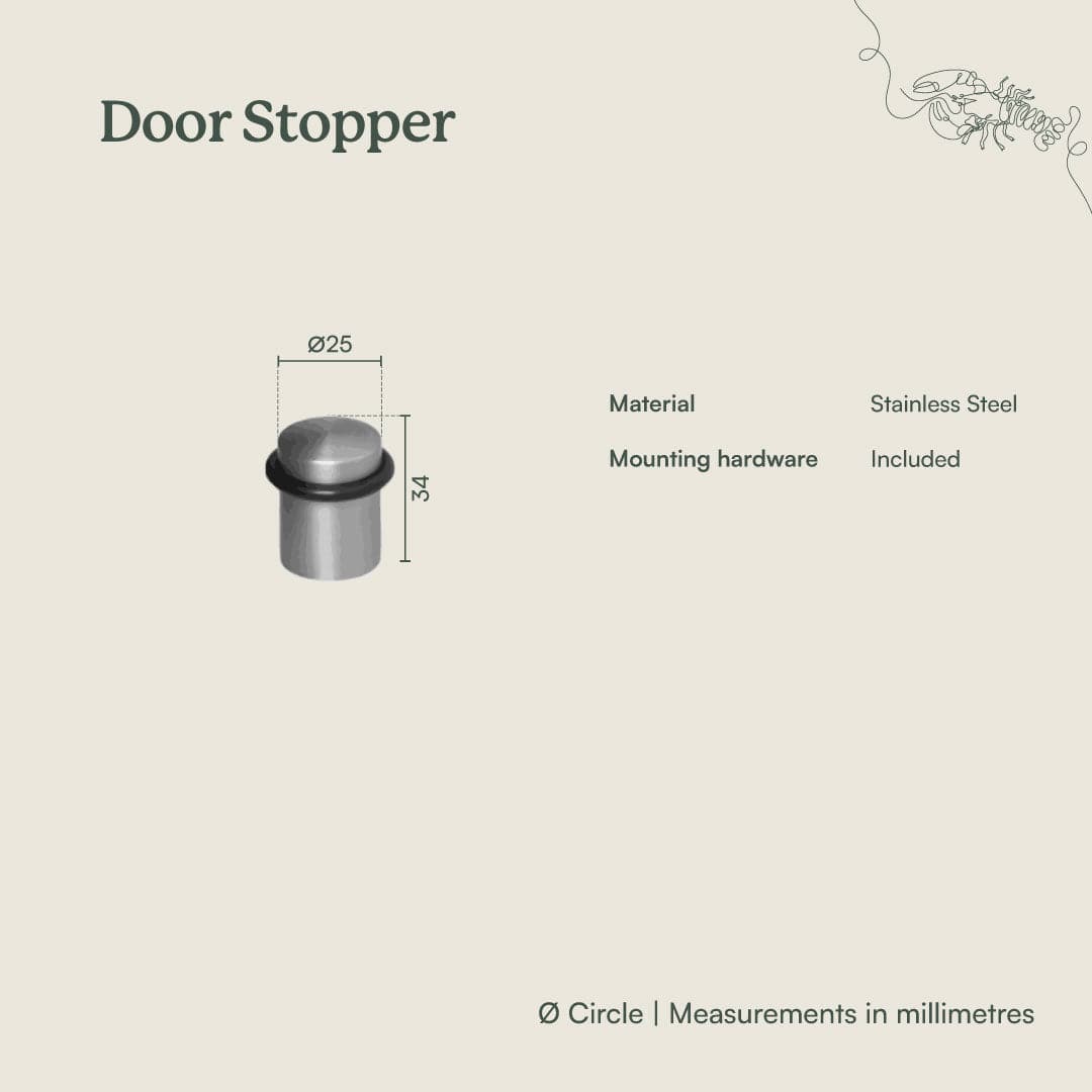 Premium Brushed Brass Door Stopper - Heavy Duty Door Wedge for Home & Office - Perfect for Preventing Door Damage & Enhancing Safety