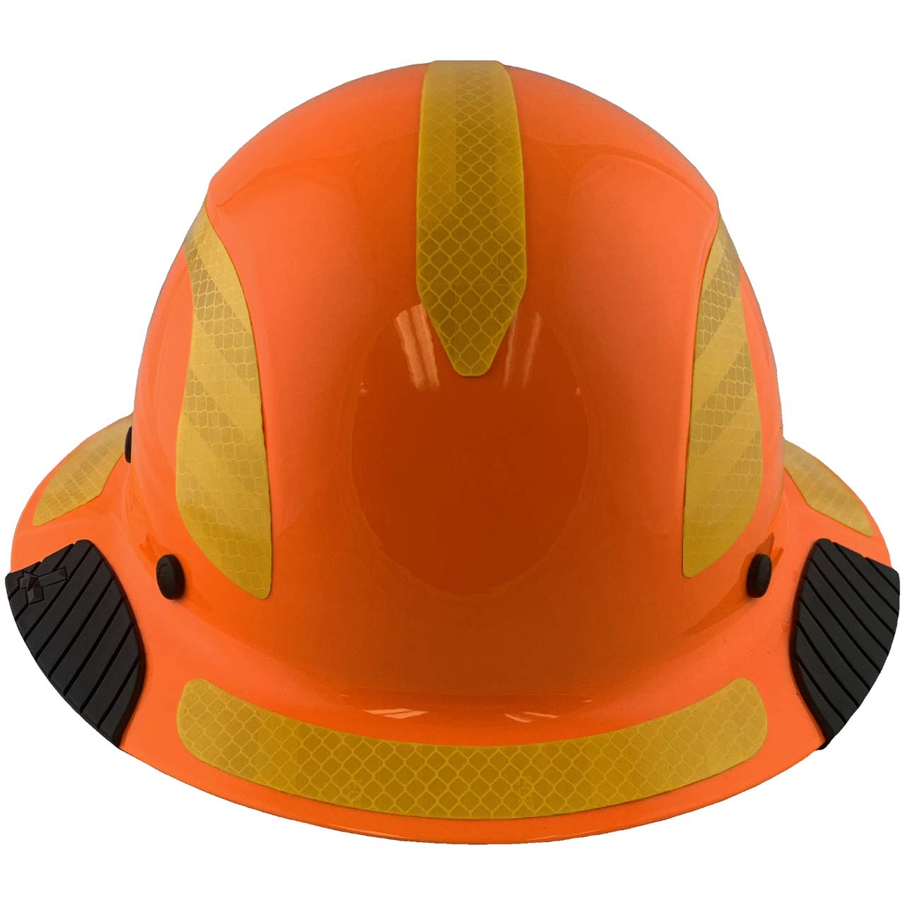 Fiberglass Composite Full Brim Safety Helmet - ANSI Certified Hi-Viz Orange Hard Hat with Reflective Decals & Tote Bag - Ideal for Construction, Industrial Work & Outdoor Safety