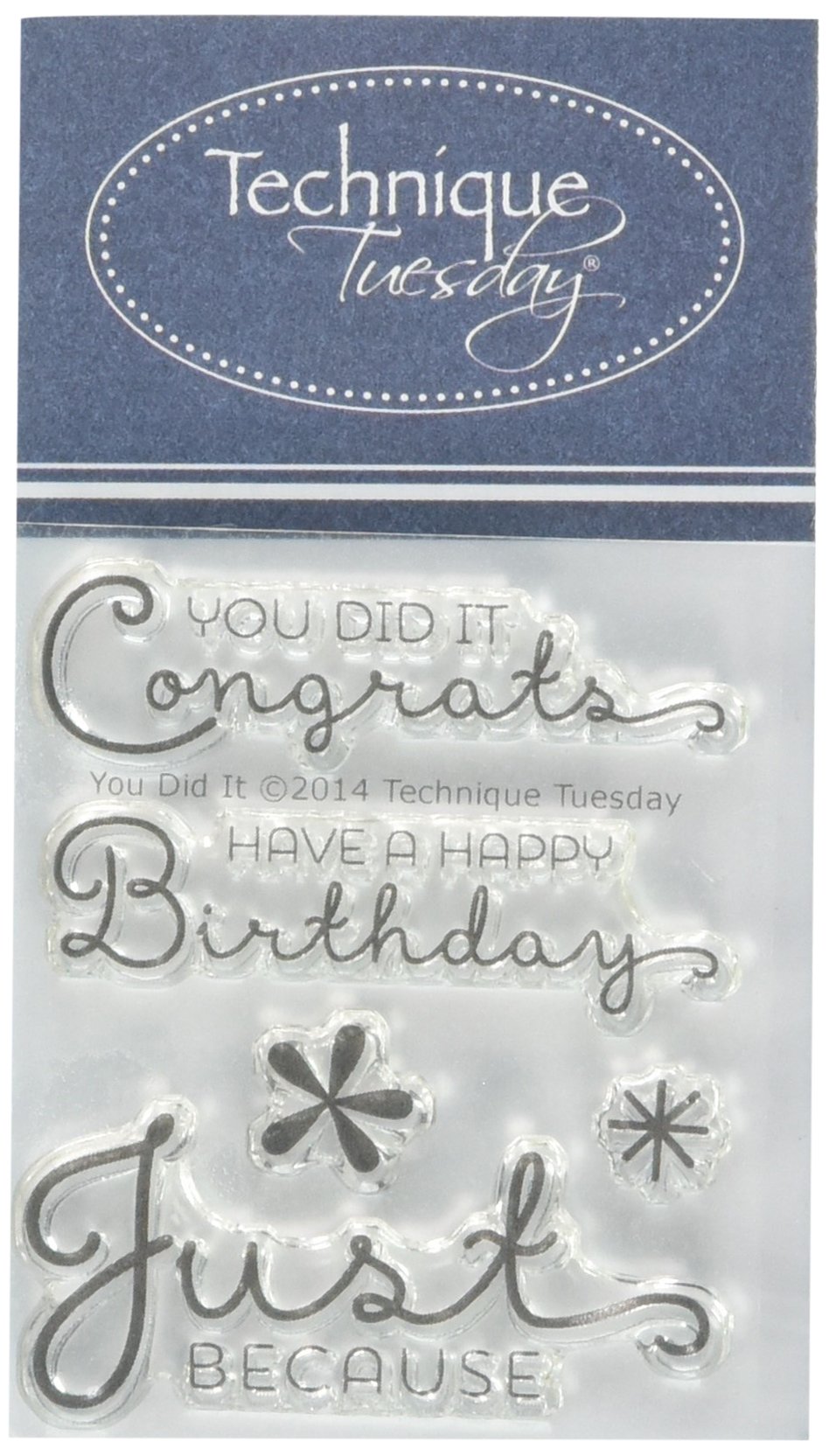 Technique Tuesday 'You Did It' Clear Stamps 2