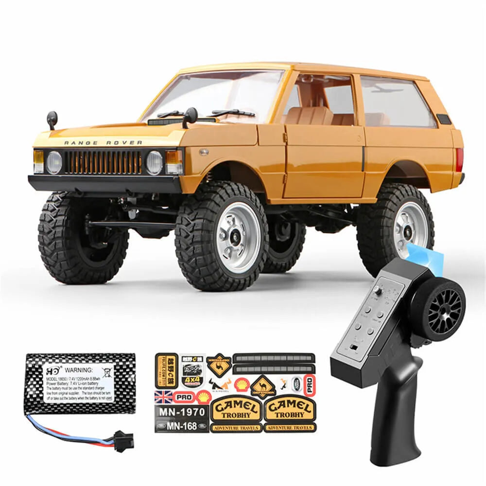 MNRC MN168 1/12 Scale 2.4Ghz 4WD Remote Control Car RTR with LED Lights - Off-Road Climbing Truck for Land Rover - Perfect for Outdoor Adventure, Backyard Racing & RC Car Enthusiasts