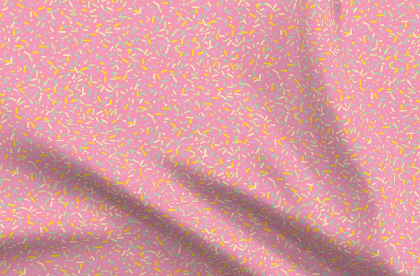 Strawberry Cupcake Donut Printed Satin Fabric by The Yard - Sweet Dessert Ice Cream Scatter Design for Sewing, Apparel, Fashion, Blankets & Home Decor - Perfect for DIY Crafts, Quilting, and Upholstery Projects