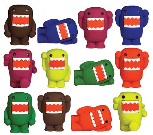 NHK Domo Toy Erasers - Set of 20 Cute Collectible Erasers for Kids, Students & Office Use | Fun School Supplies & Desk Decor