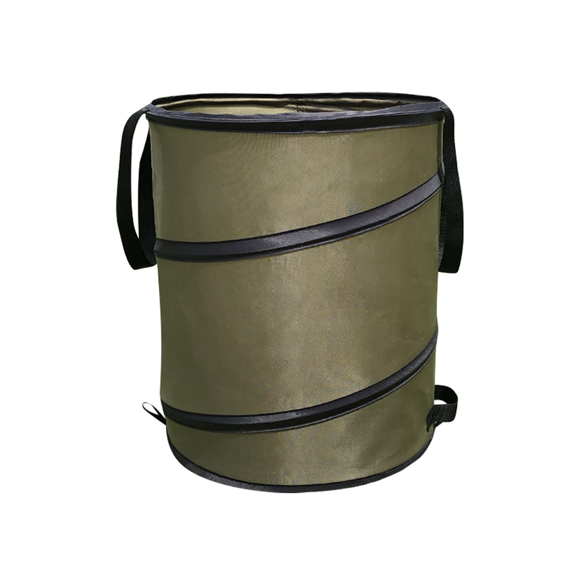 ZOUCHENGYI Ultra Tough Collapsible Garden Bag with Hard Shell Bottom – Heavy Duty Leaf Trash Can & Kangaroo Style Yard Waste Container for Gardening, Lawn Care & Outdoor Cleanup – Green, Large Size